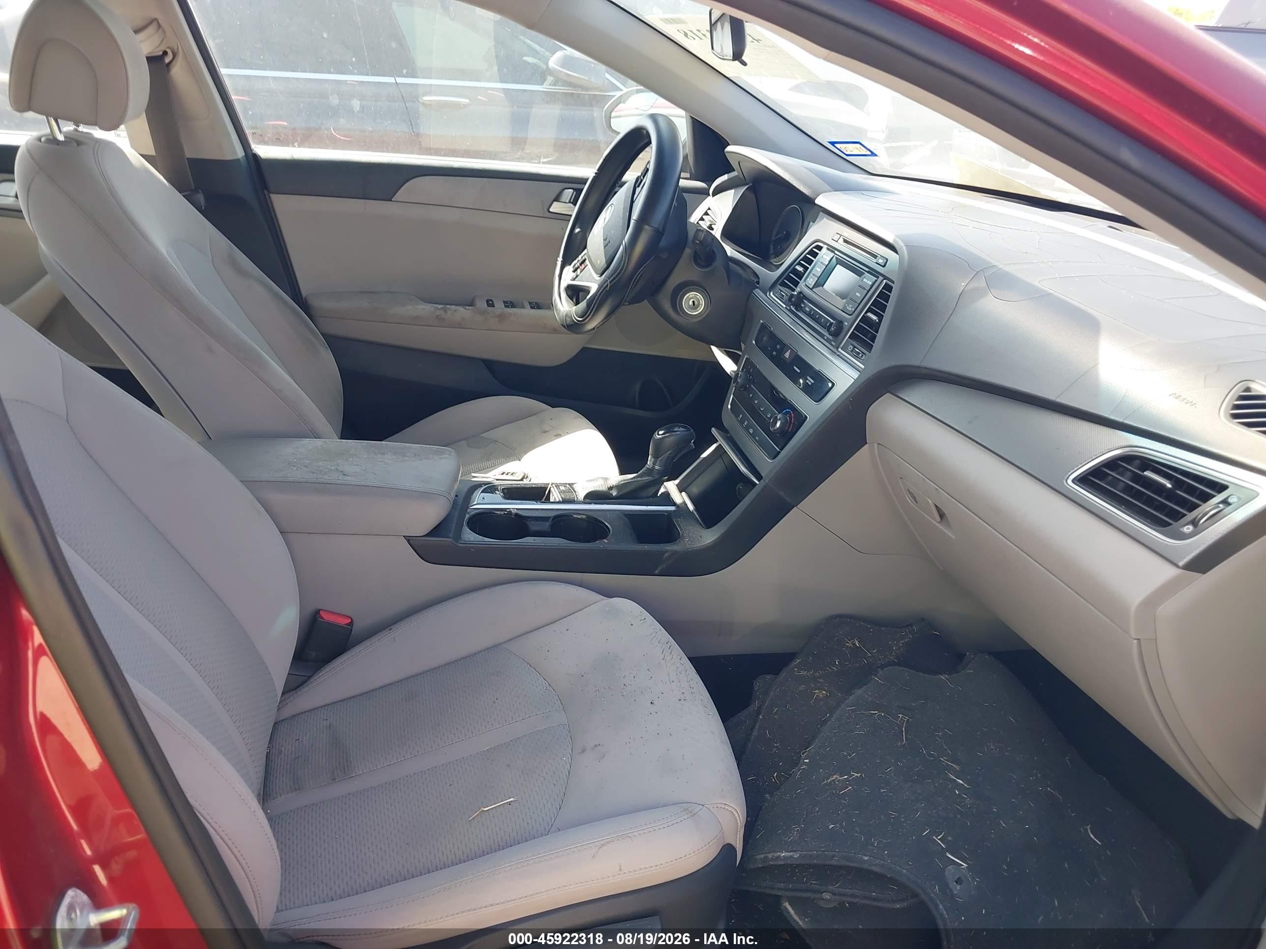 2015 Hyundai Sonata Se Red vin: 5NPE24AFXFH205962
