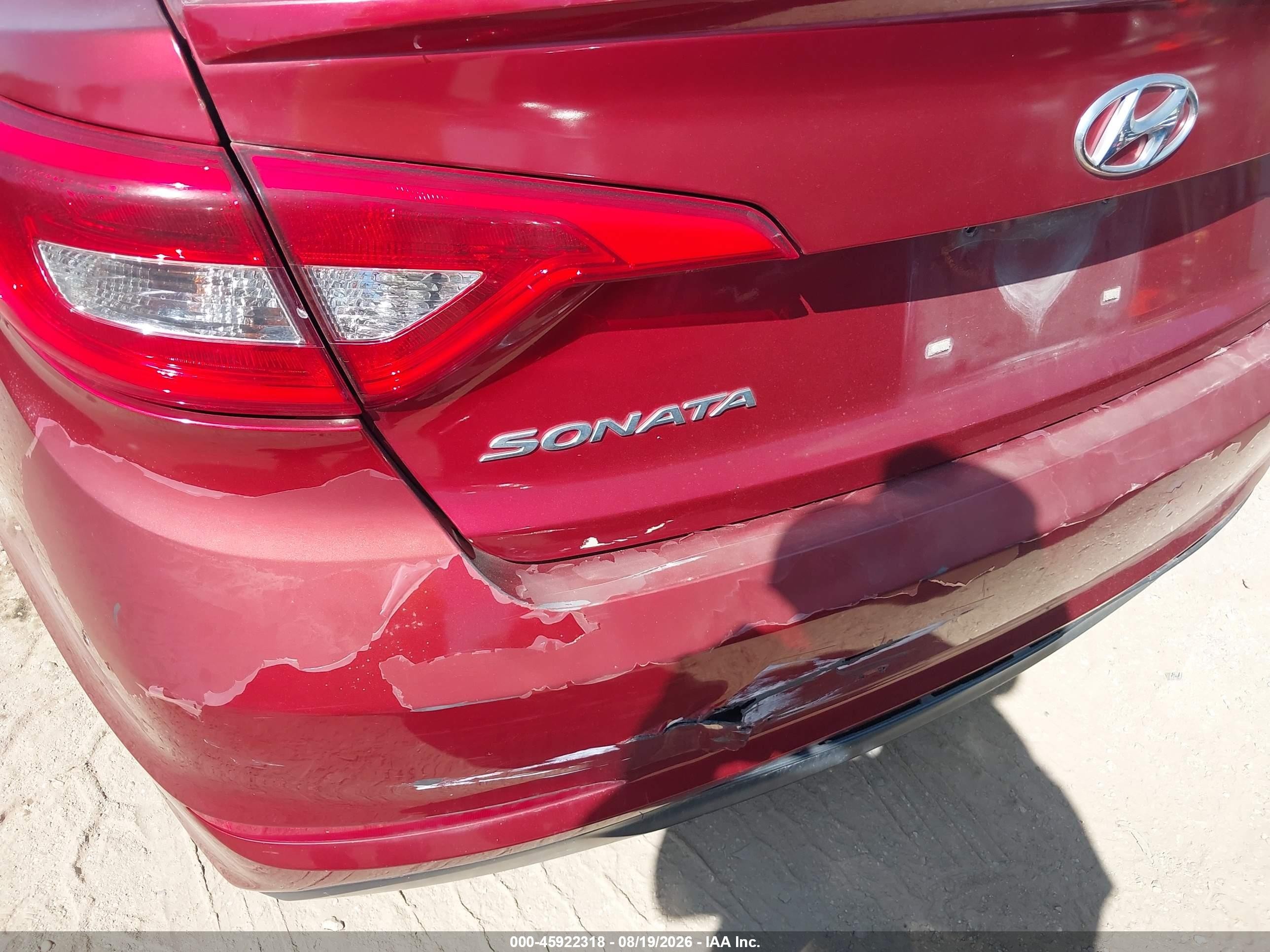 2015 Hyundai Sonata Se Red vin: 5NPE24AFXFH205962