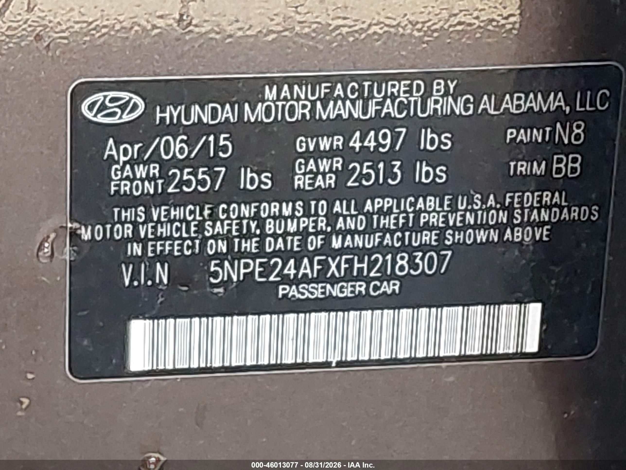 2015 Hyundai Sonata Se Коричневый vin: 5NPE24AFXFH218307