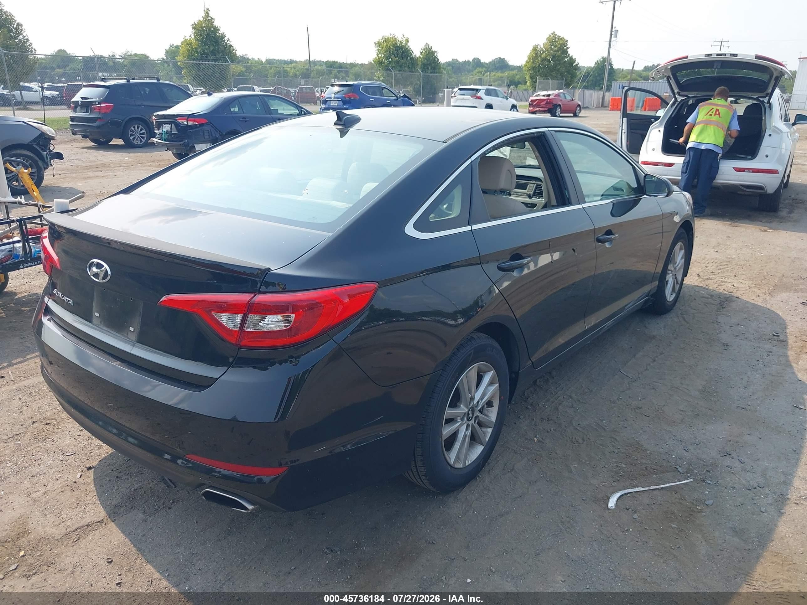2015 Hyundai Sonata Se Black vin: 5NPE24AFXFH222700
