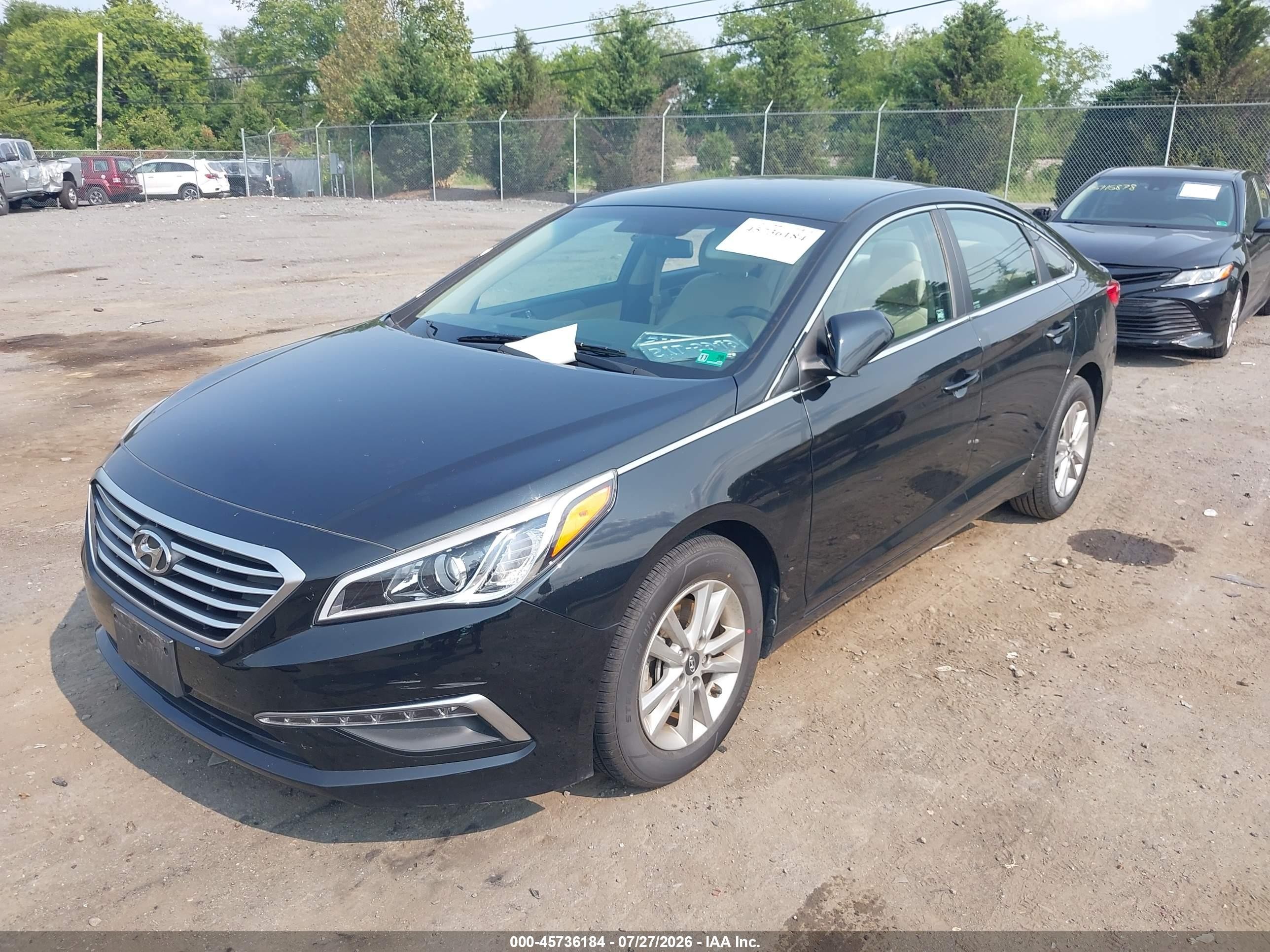 2015 Hyundai Sonata Se Black vin: 5NPE24AFXFH222700