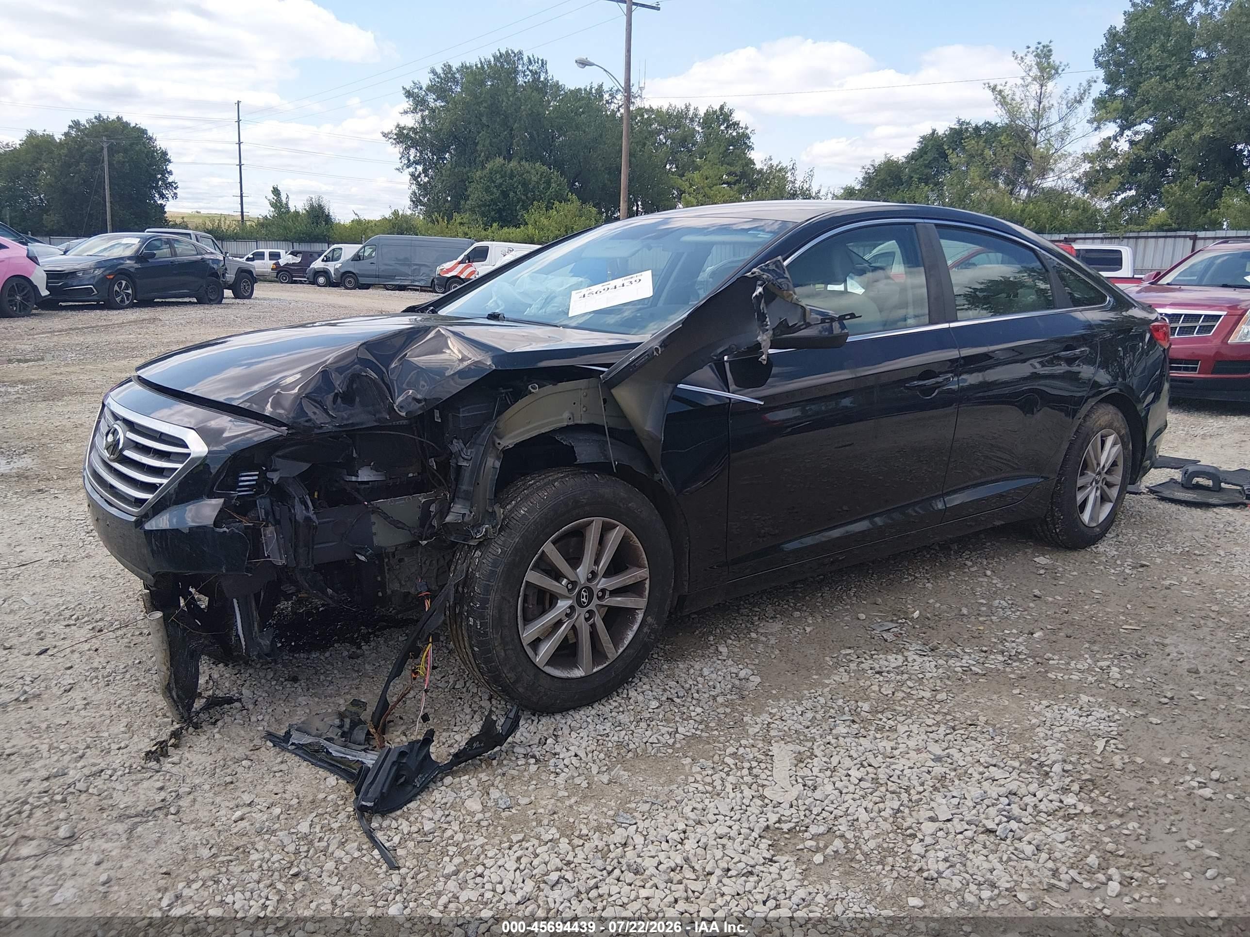 2015 Hyundai Sonata Se Black vin: 5NPE24AFXFH227105