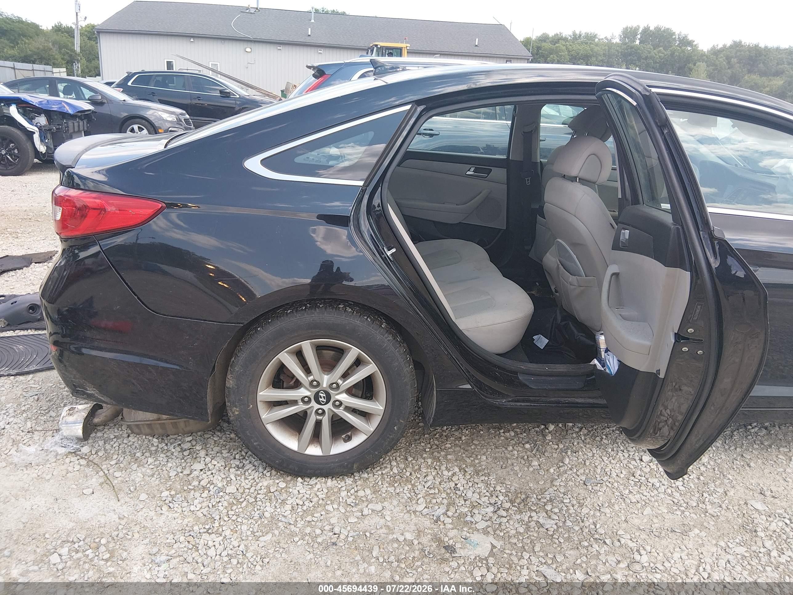2015 Hyundai Sonata Se Black vin: 5NPE24AFXFH227105