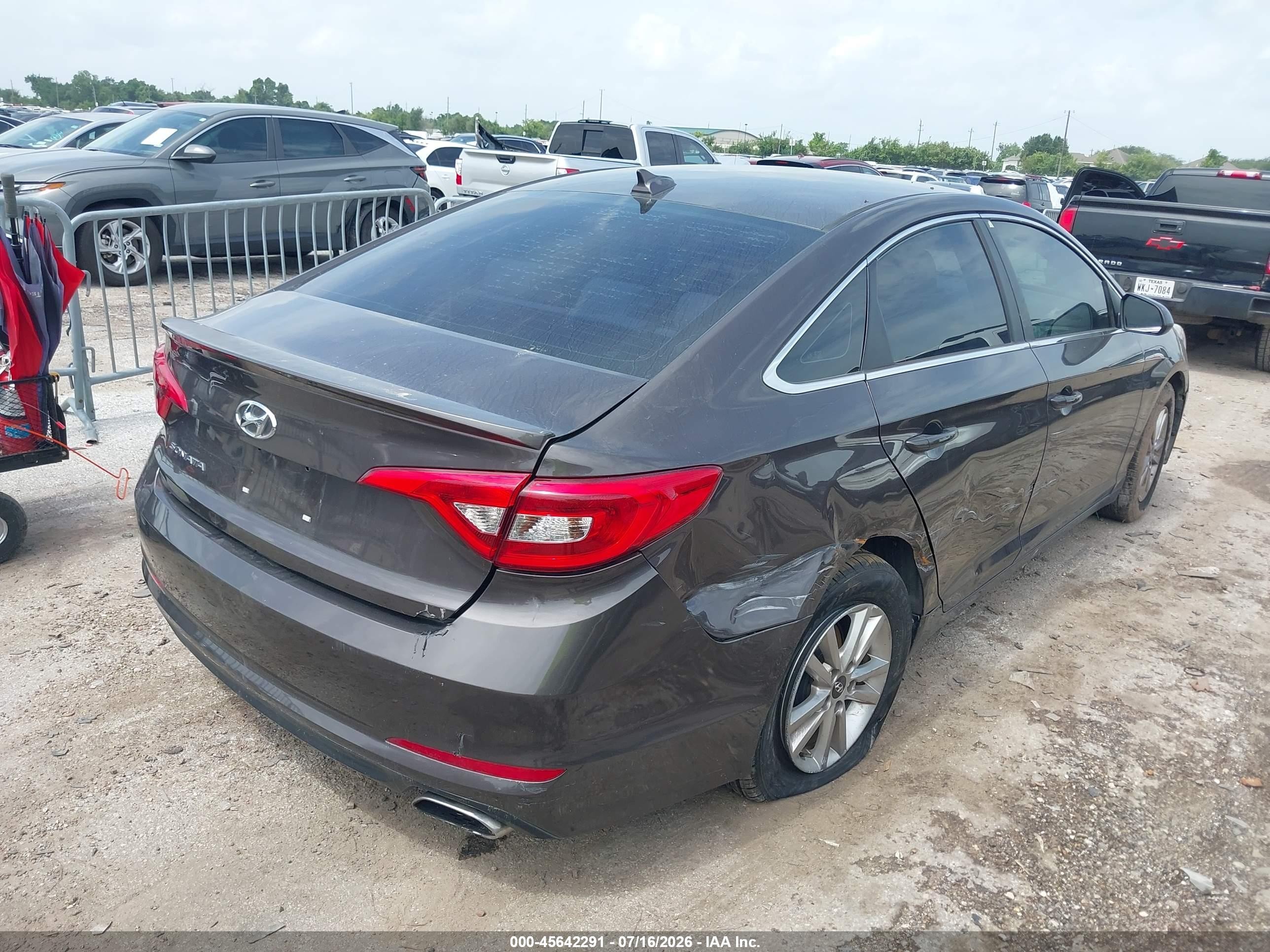 2015 Hyundai Sonata Se Gray vin: 5NPE24AFXFH234667
