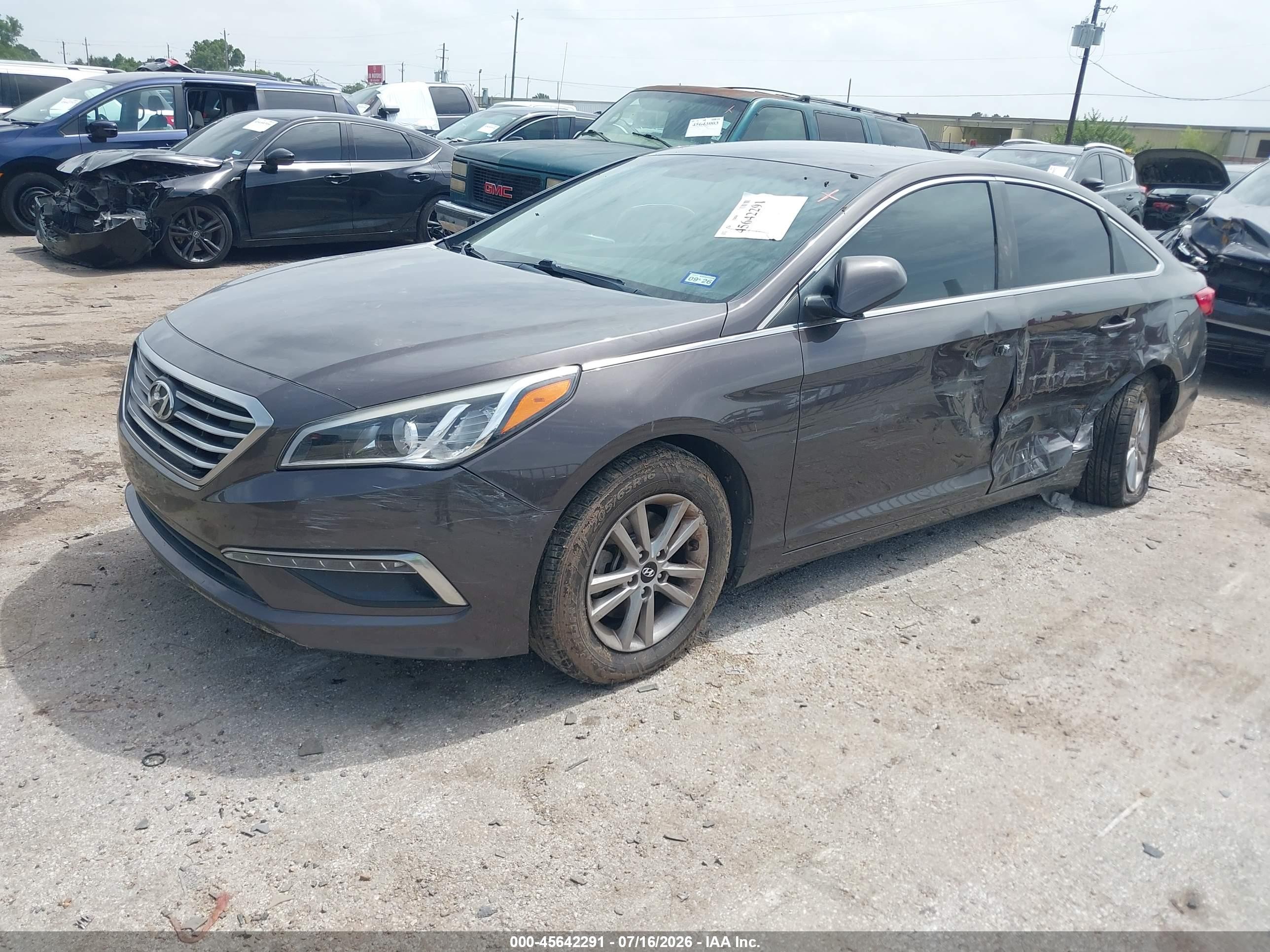 2015 Hyundai Sonata Se Gray vin: 5NPE24AFXFH234667