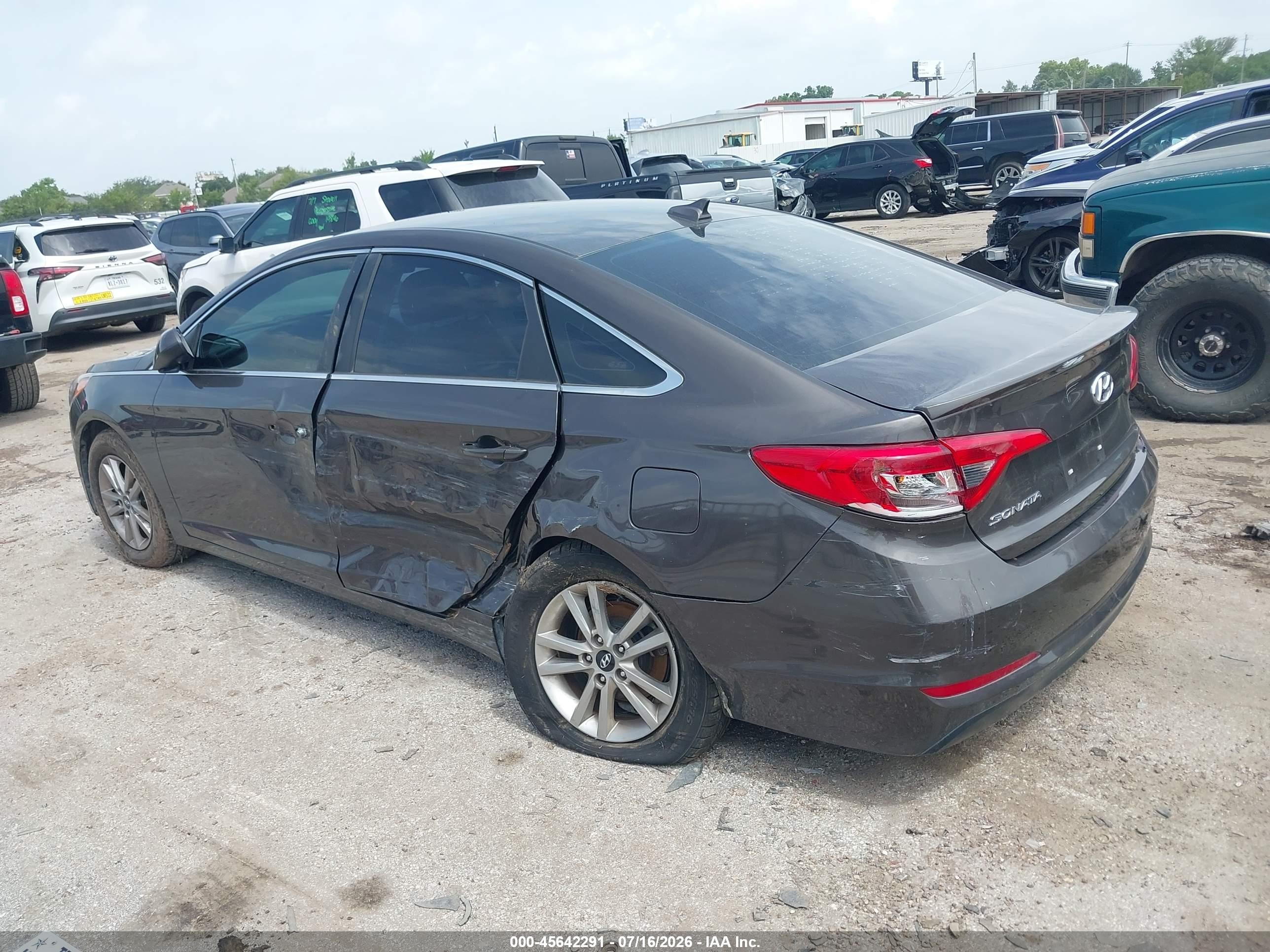 2015 Hyundai Sonata Se Gray vin: 5NPE24AFXFH234667