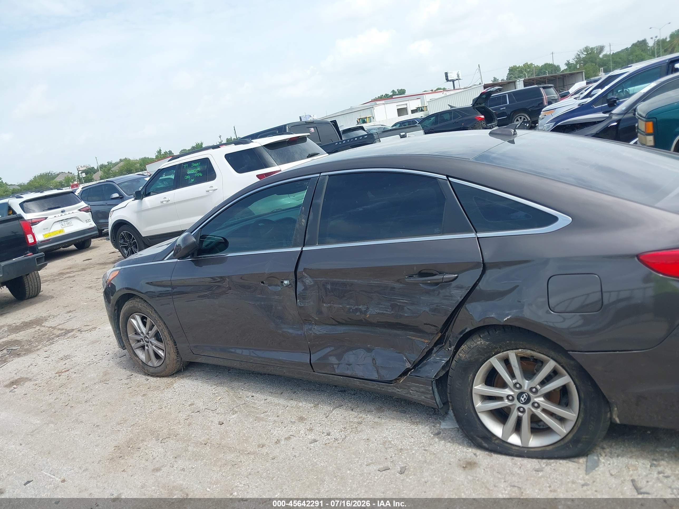 2015 Hyundai Sonata Se Gray vin: 5NPE24AFXFH234667