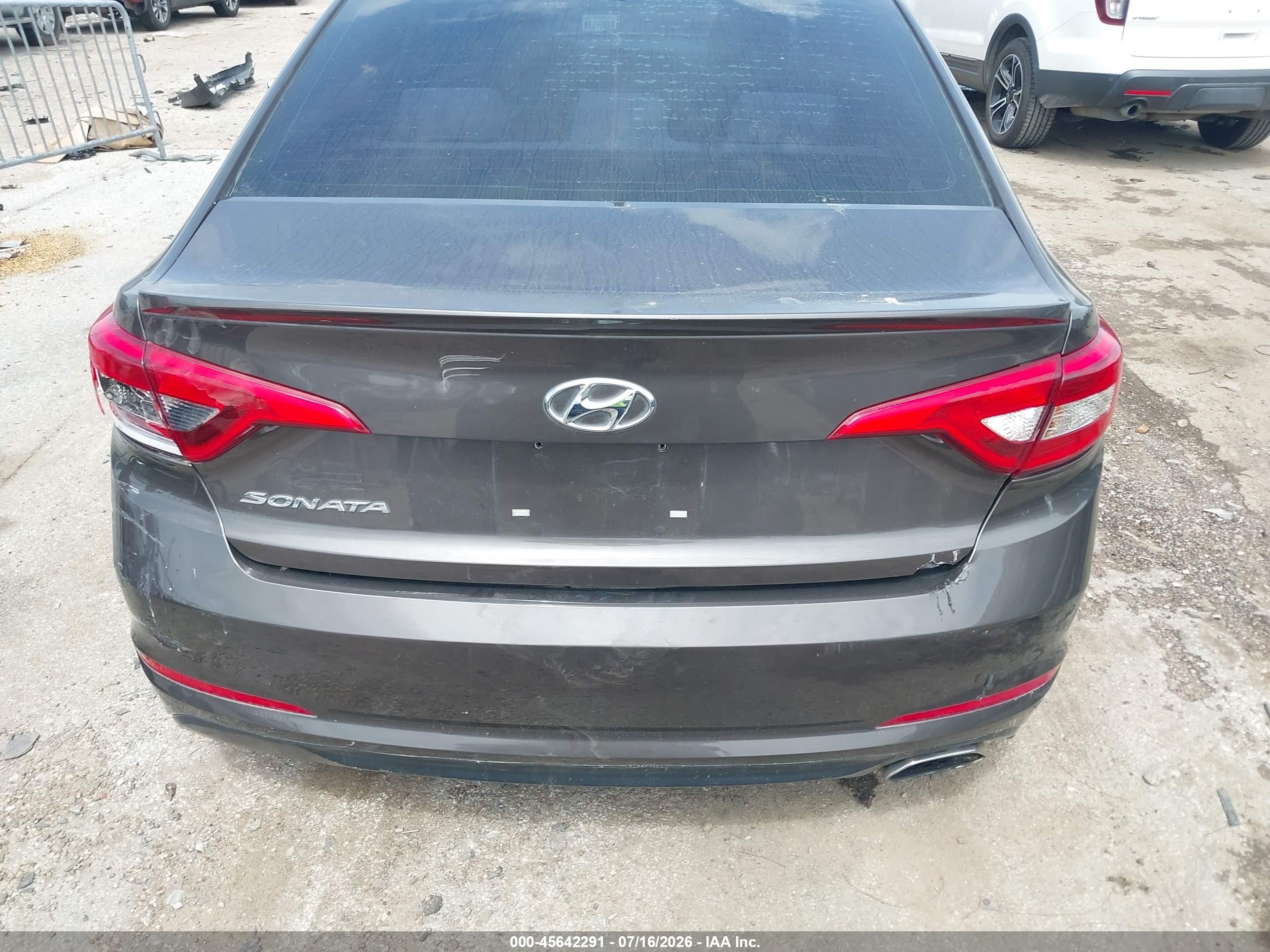 2015 Hyundai Sonata Se Gray vin: 5NPE24AFXFH234667