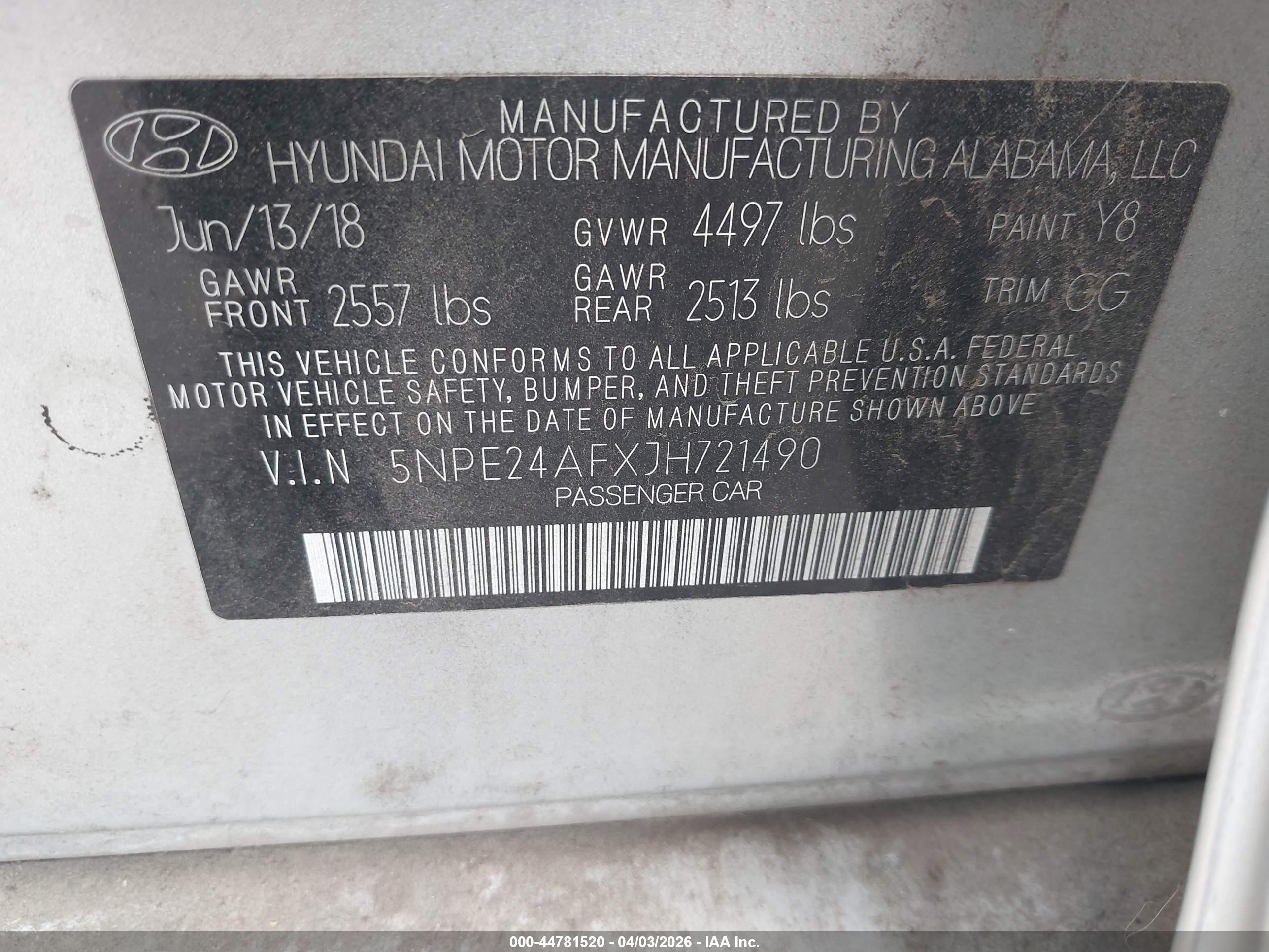 2018 Hyundai Sonata Se Silver vin: 5NPE24AFXJH721490
