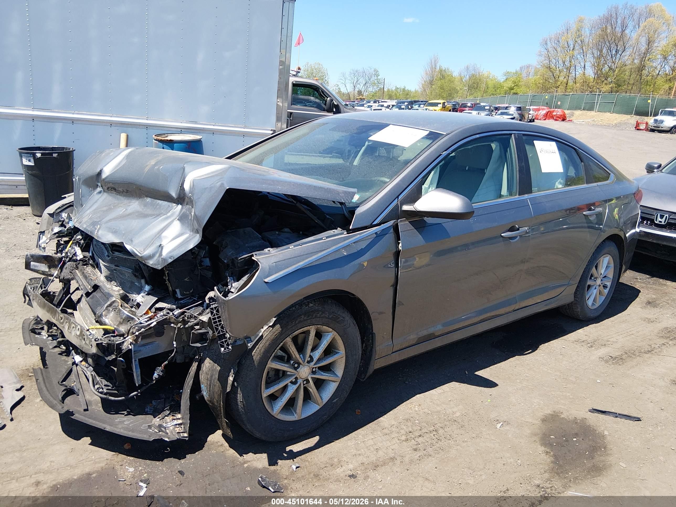 2019 Hyundai Sonata Se Gray vin: 5NPE24AFXKH743393