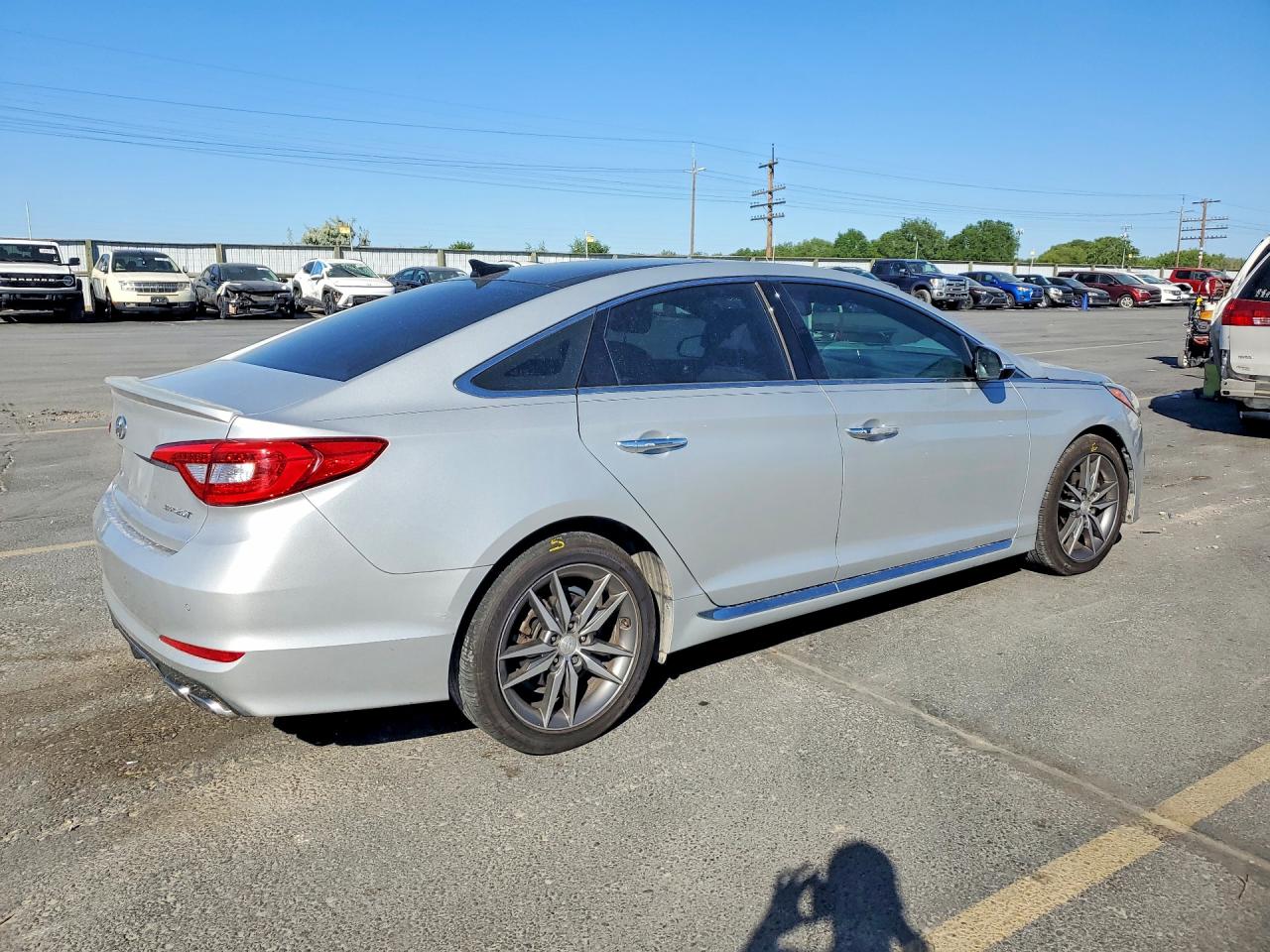 2015 Hyundai Sonata Sport 2.0t Silver vin: 5NPE34AB0FH071859