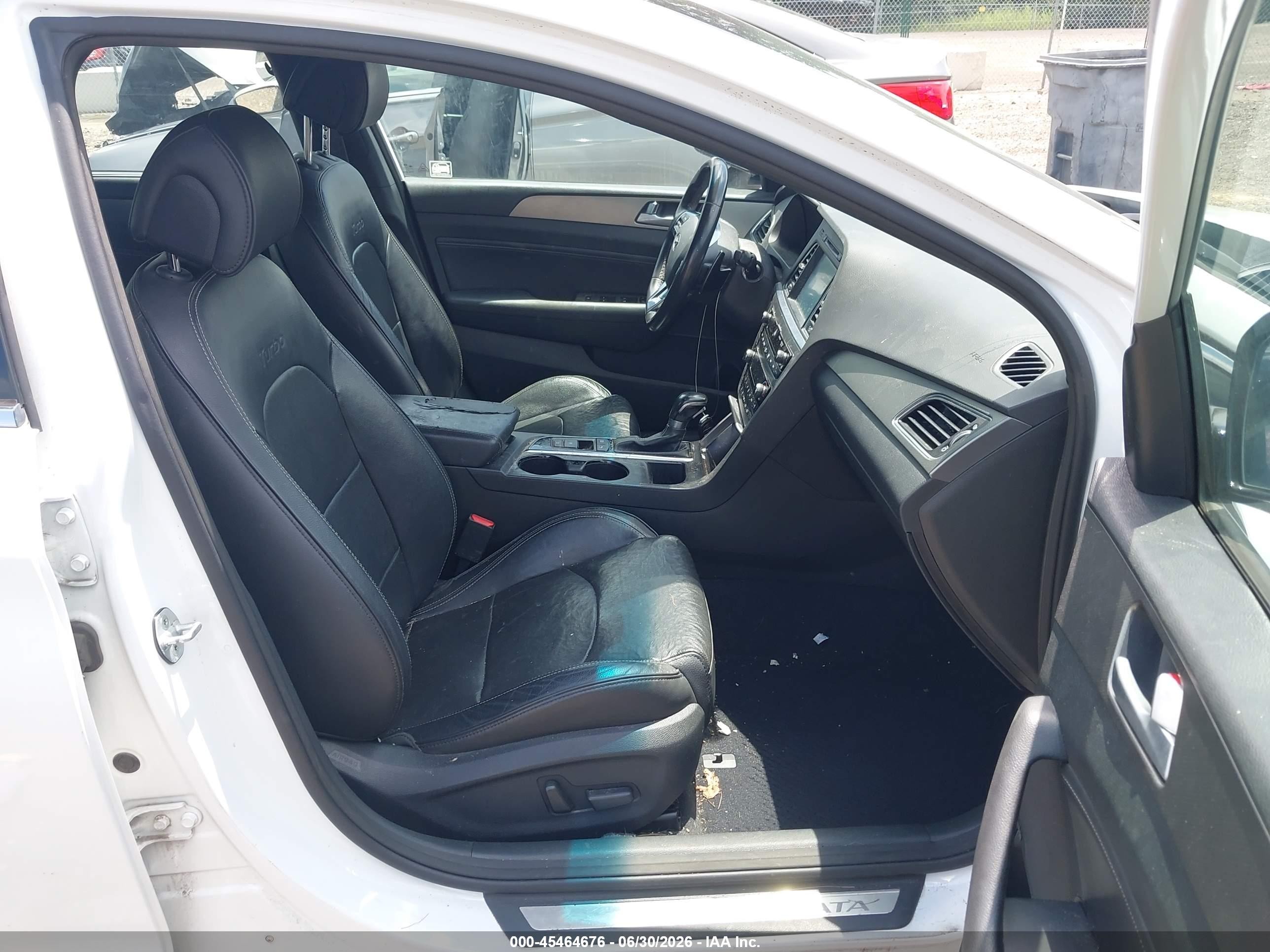 2015 Hyundai Sonata Sport 2.0t White vin: 5NPE34AB0FH081016