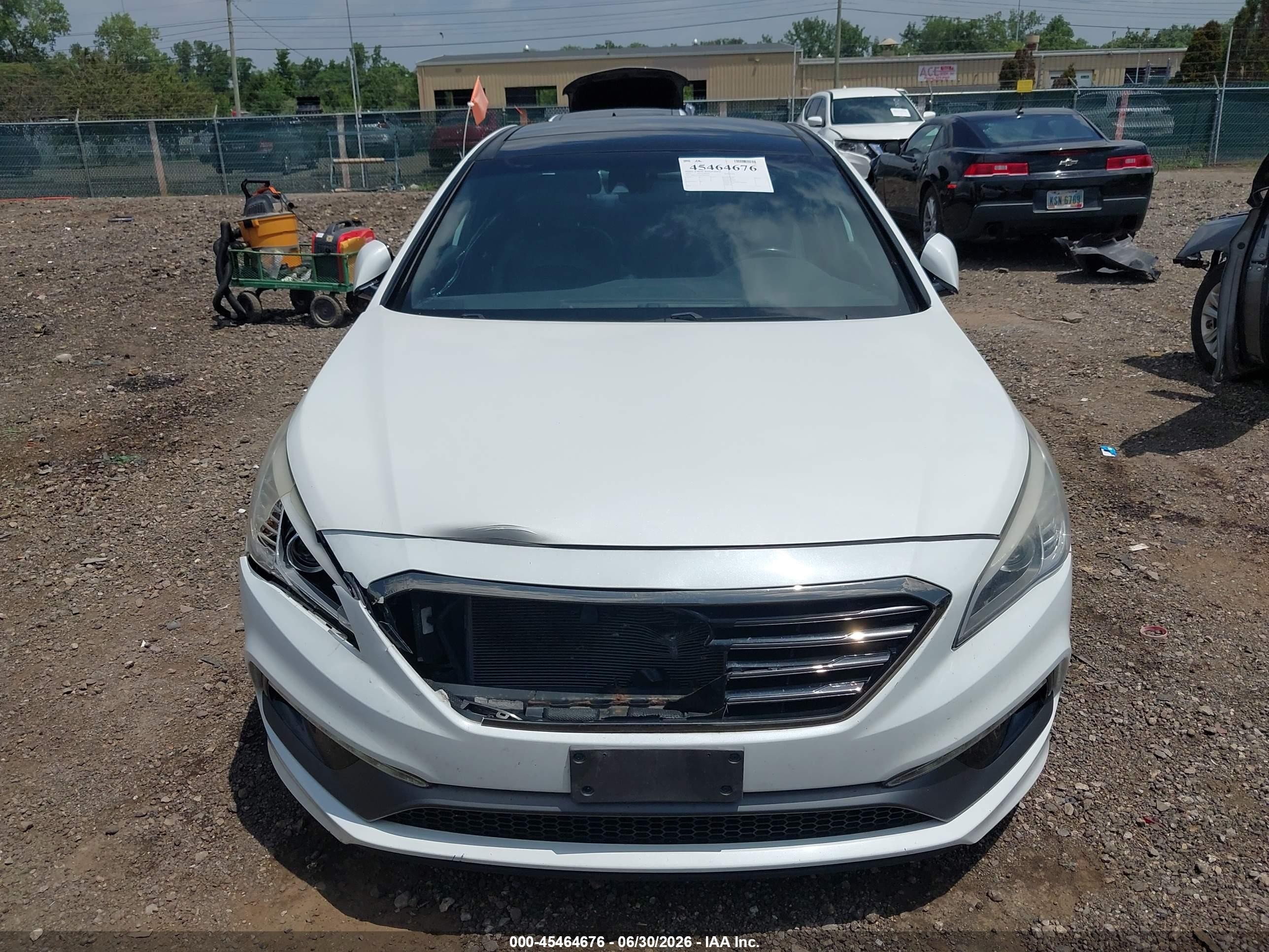 2015 Hyundai Sonata Sport 2.0t White vin: 5NPE34AB0FH081016
