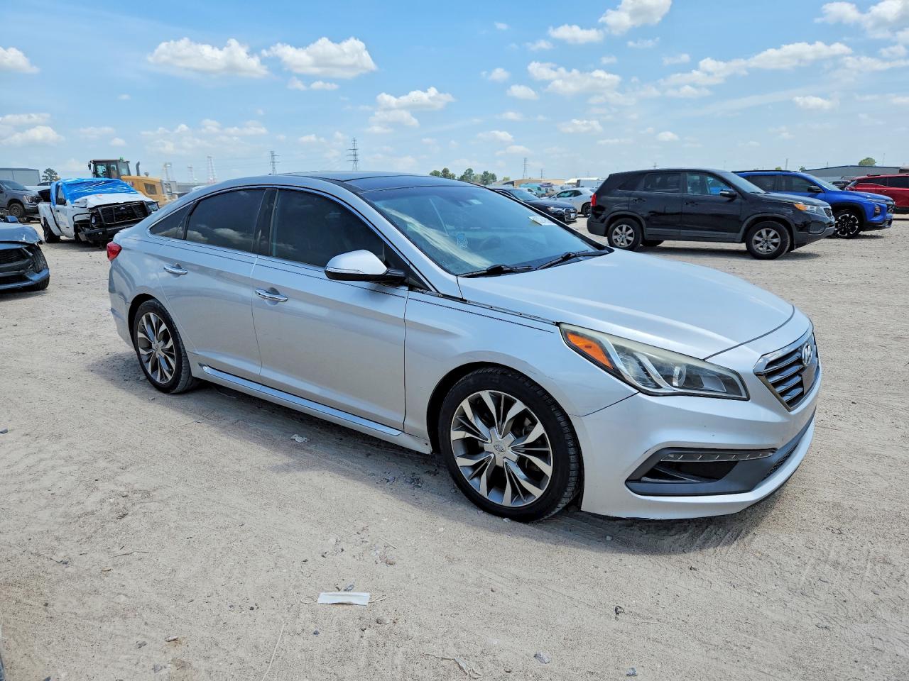 2015 Hyundai Sonata Limited 2.0t Silver vin: 5NPE34AB0FH111373