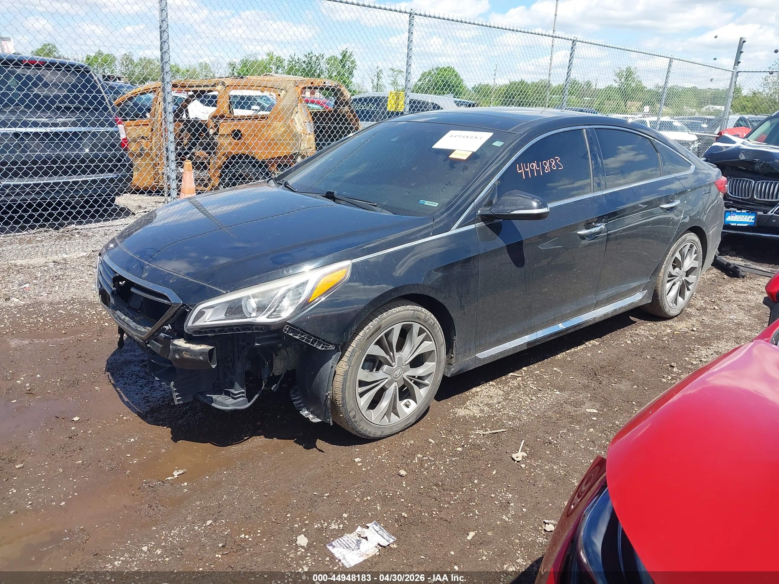 2015 Hyundai Sonata Limited 2.0t Black vin: 5NPE34AB0FH153624