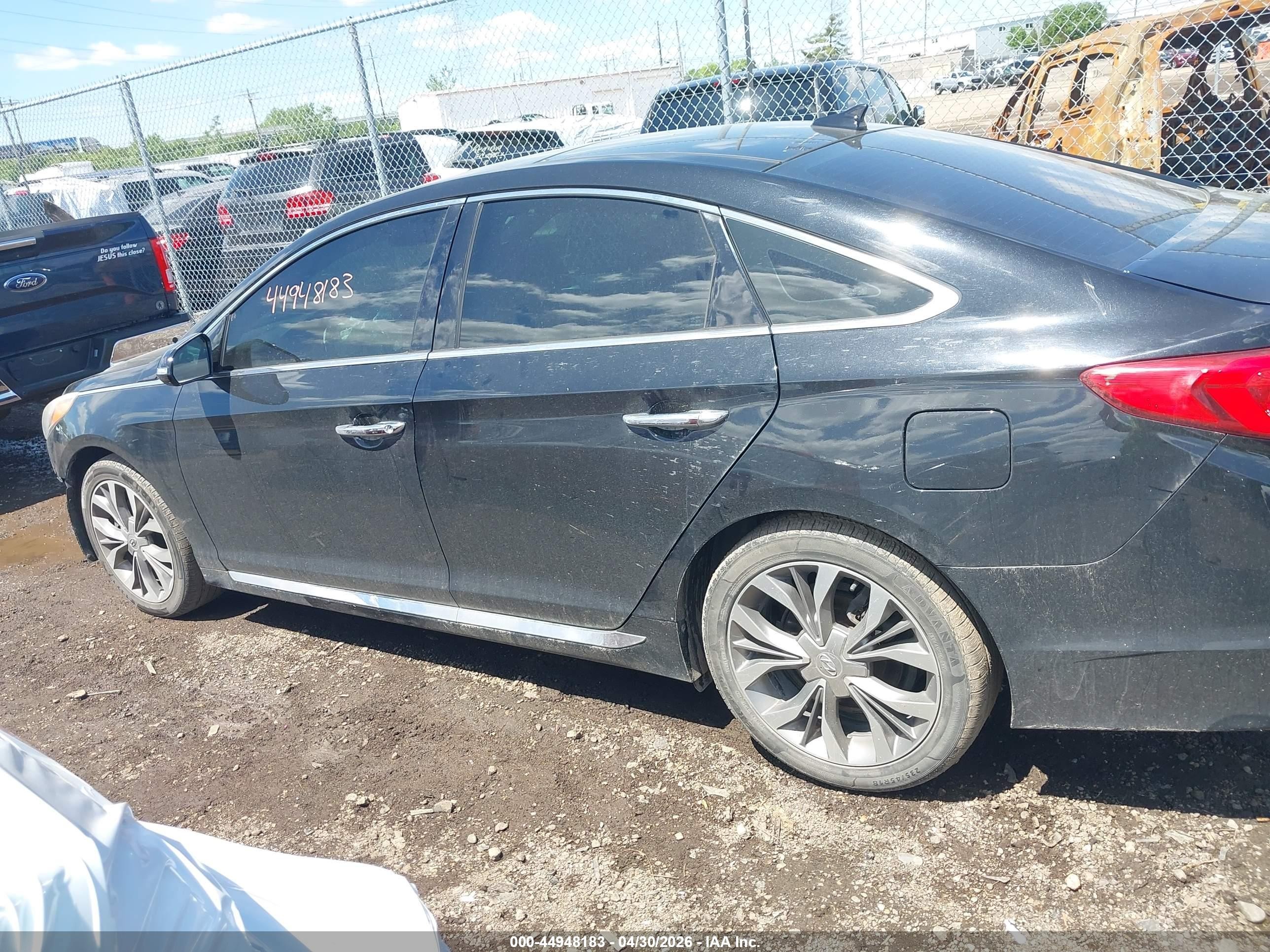 2015 Hyundai Sonata Limited 2.0t Black vin: 5NPE34AB0FH153624