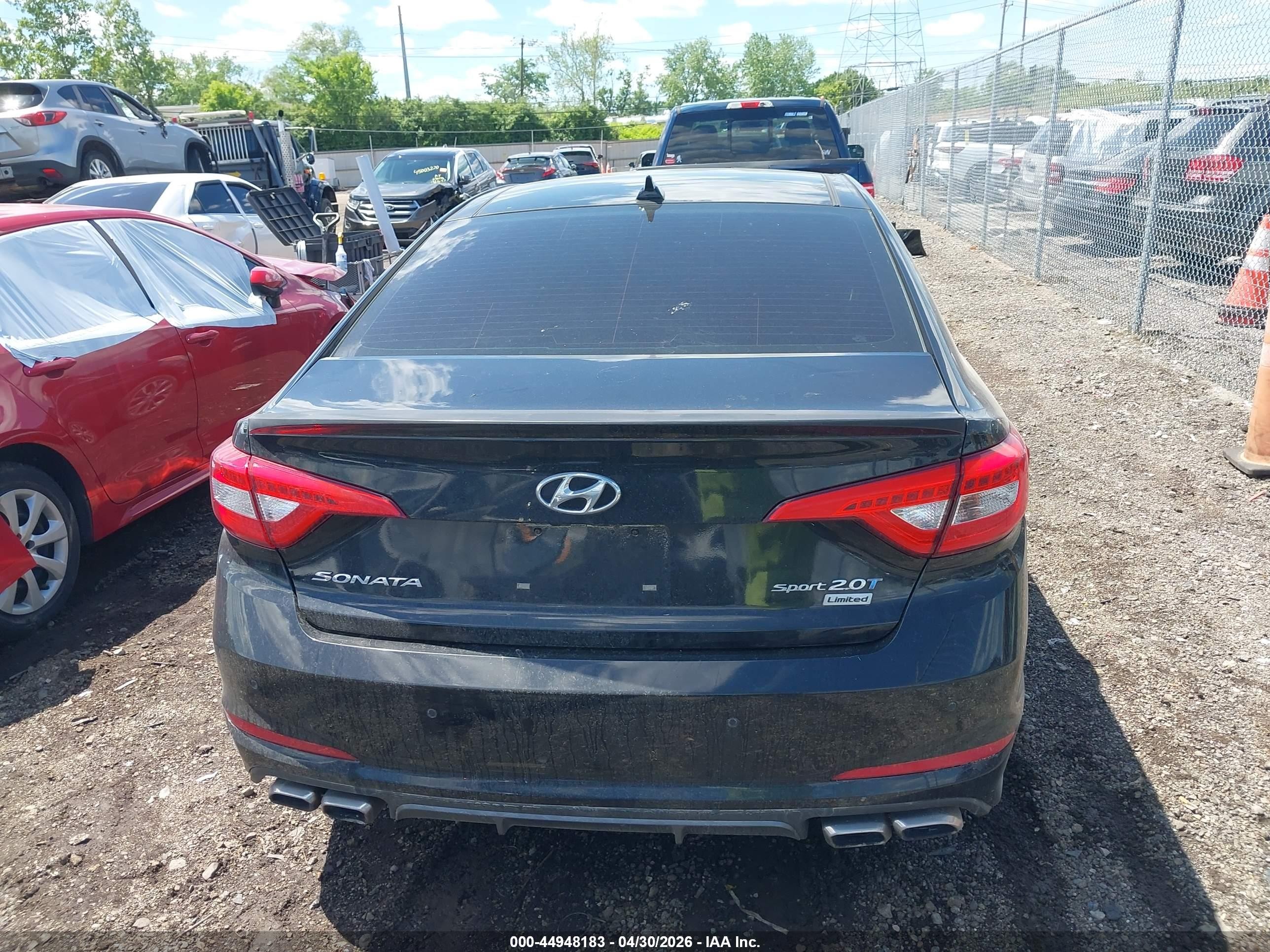 2015 Hyundai Sonata Limited 2.0t Black vin: 5NPE34AB0FH153624