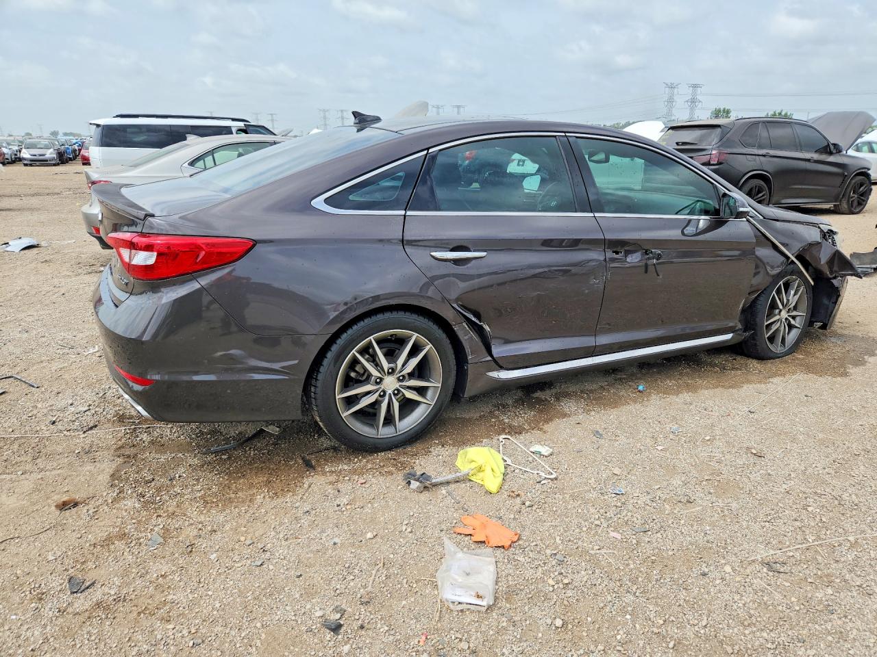 2015 Hyundai Sonata Sport 2.0t Gray vin: 5NPE34AB1FH041589