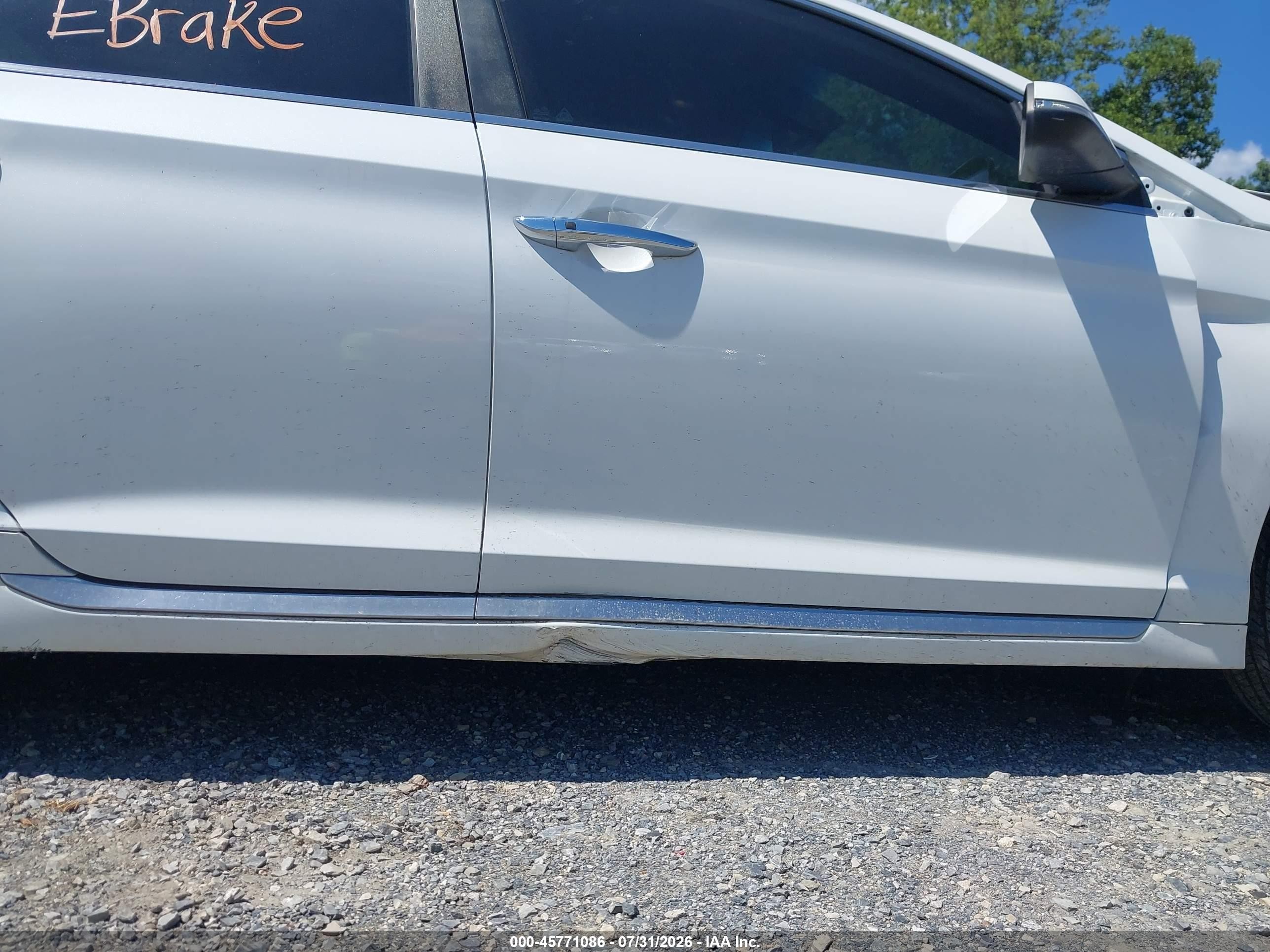 2015 Hyundai Sonata Sport 2.0t White vin: 5NPE34AB1FH090968
