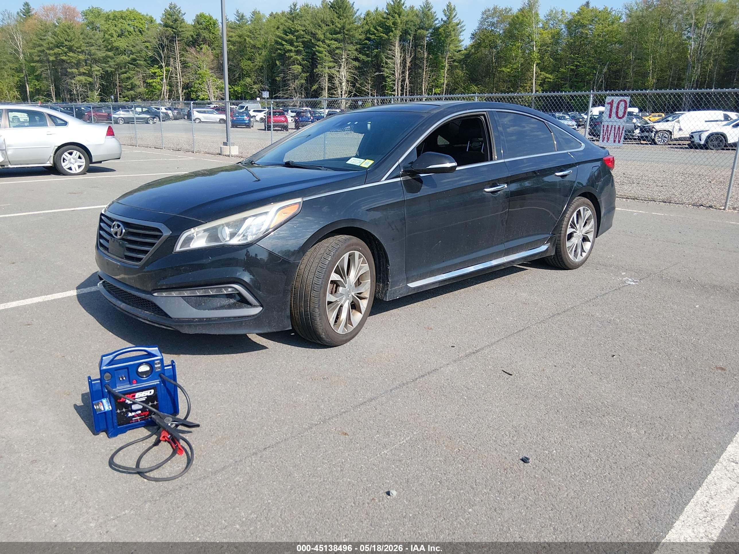 2015 Hyundai Sonata Limited 2.0t Black vin: 5NPE34AB1FH139361
