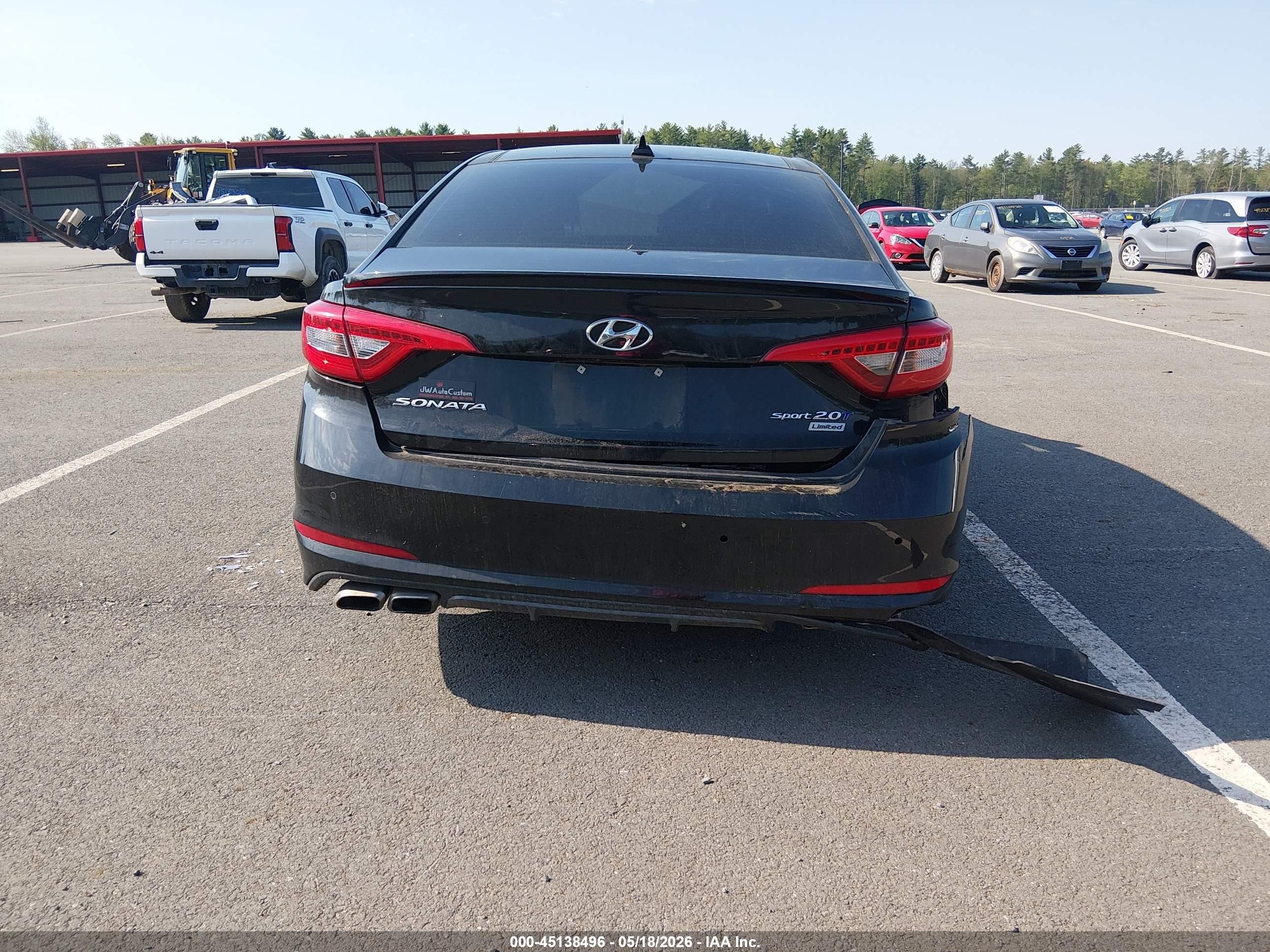 2015 Hyundai Sonata Limited 2.0t Black vin: 5NPE34AB1FH139361