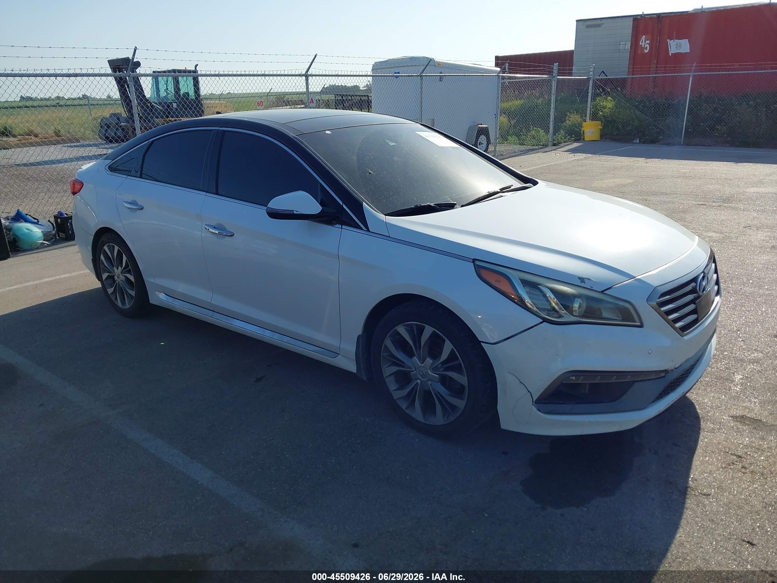 2015 Hyundai Sonata Limited 2.0t Белый vin: 5NPE34AB1FH163546