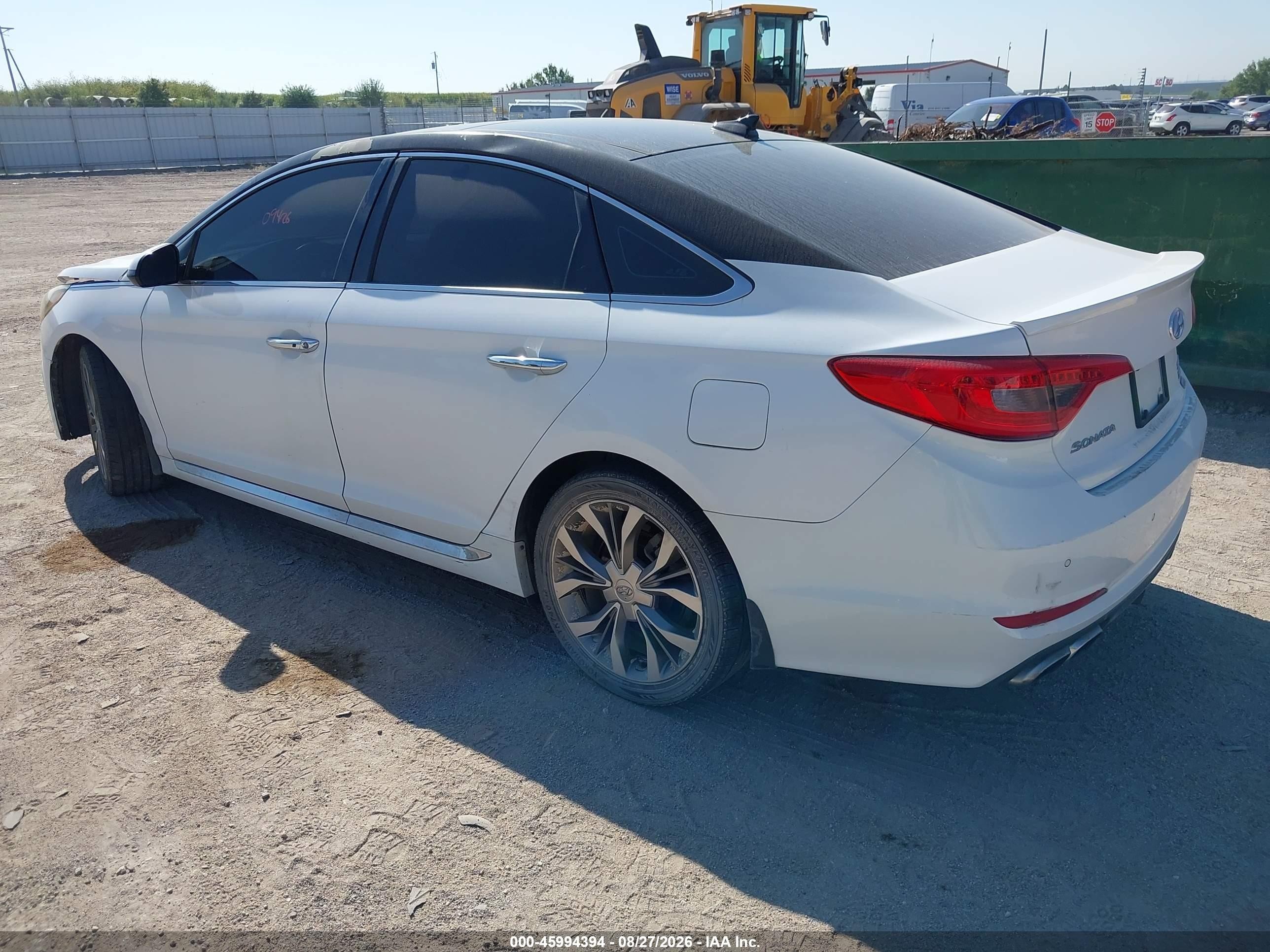 2015 Hyundai Sonata Limited 2.0t White vin: 5NPE34AB1FH163546