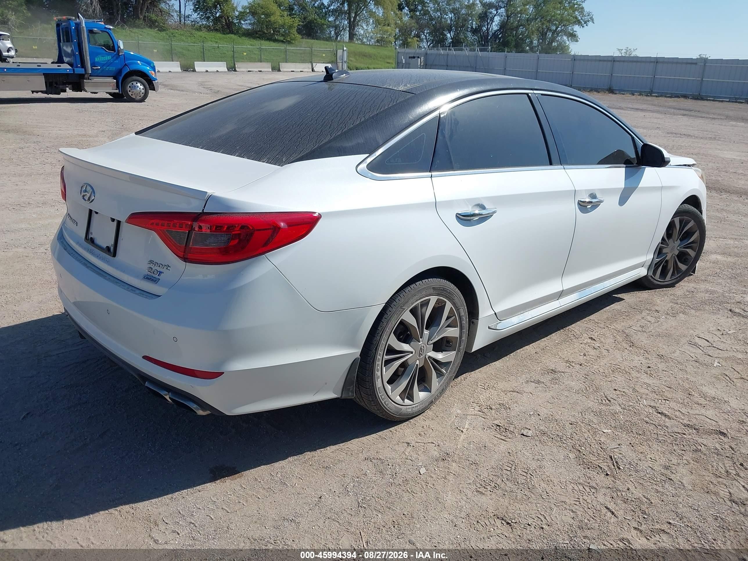 2015 Hyundai Sonata Limited 2.0t White vin: 5NPE34AB1FH163546