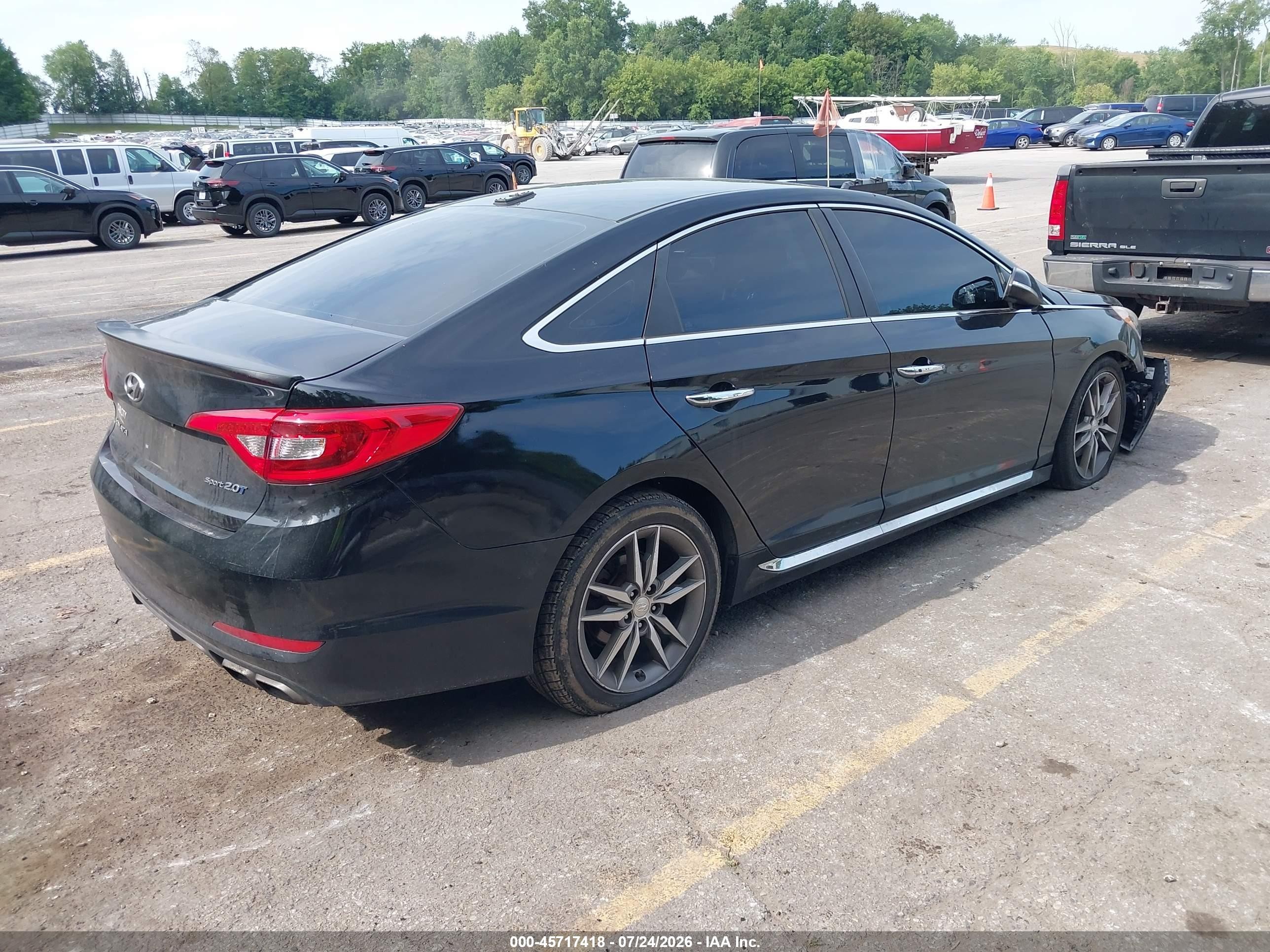 2015 Hyundai Sonata Sport 2.0t Black vin: 5NPE34AB1FH208484