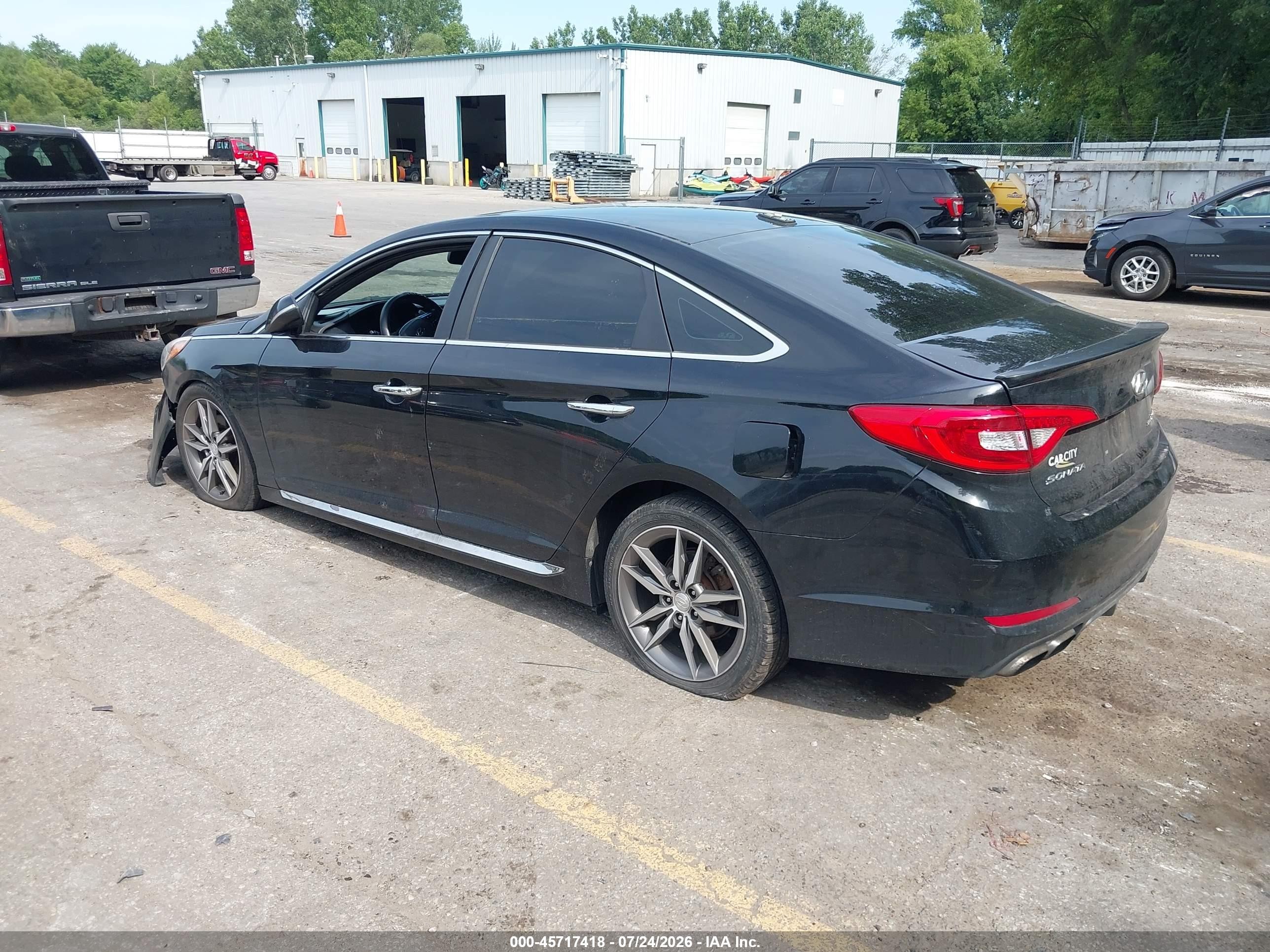 2015 Hyundai Sonata Sport 2.0t Black vin: 5NPE34AB1FH208484