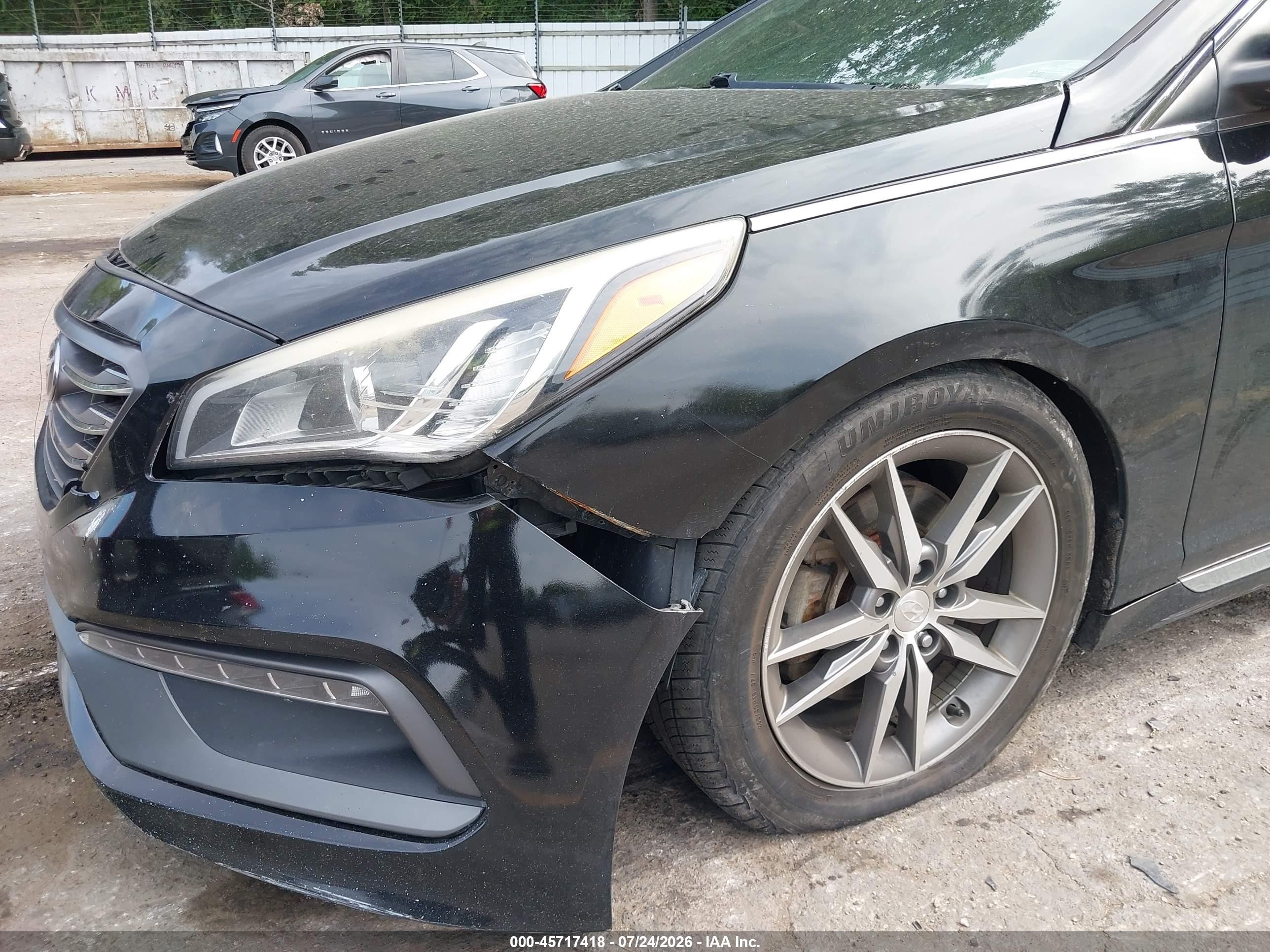 2015 Hyundai Sonata Sport 2.0t Black vin: 5NPE34AB1FH208484