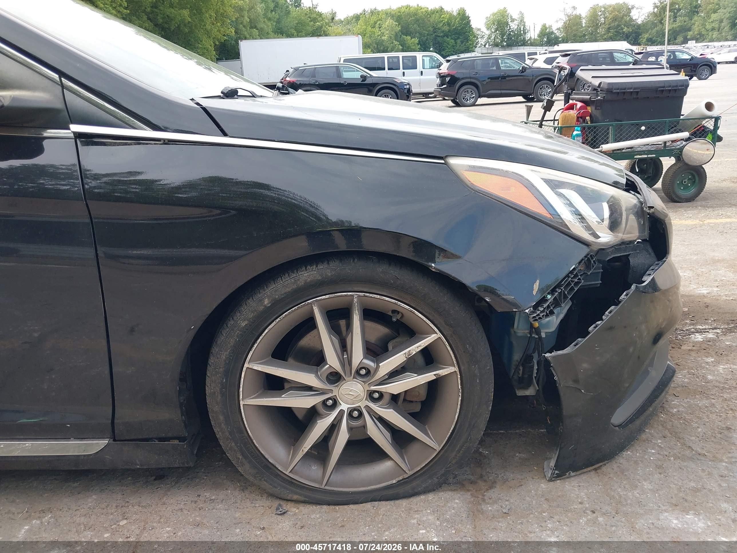 2015 Hyundai Sonata Sport 2.0t Black vin: 5NPE34AB1FH208484