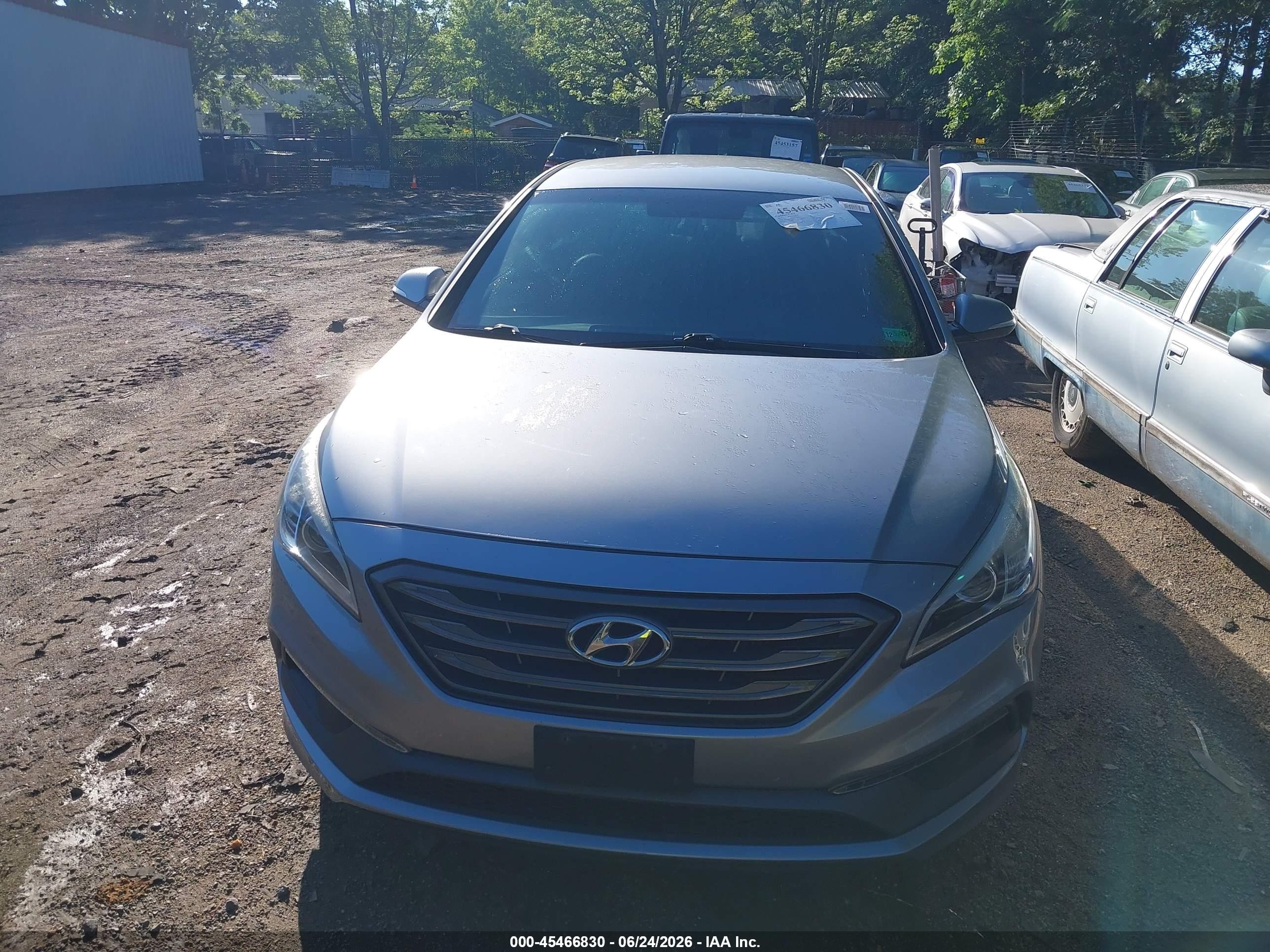 2015 Hyundai Sonata Sport 2.0t Silver vin: 5NPE34AB1FH229464