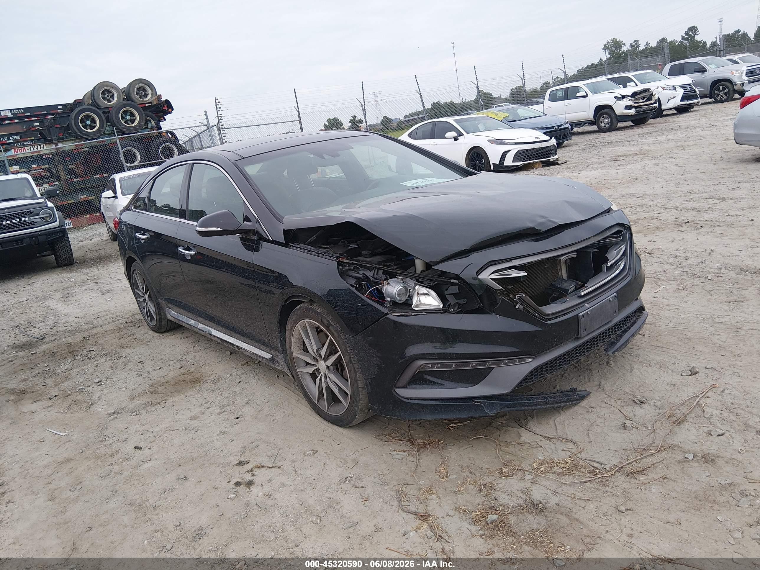 2015 Hyundai Sonata Sport 2.0t Black vin: 5NPE34AB2FH073175