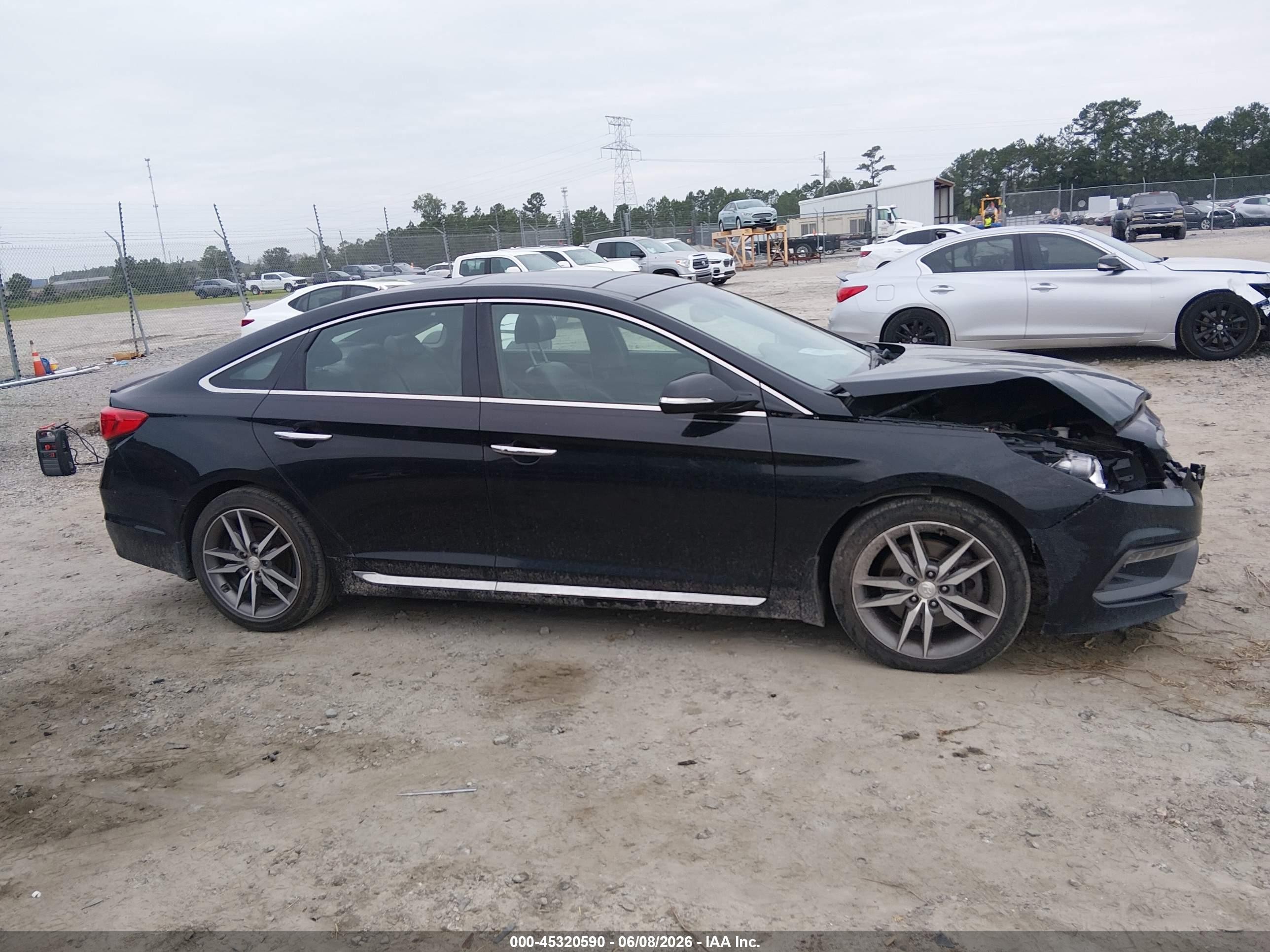 2015 Hyundai Sonata Sport 2.0t Черный vin: 5NPE34AB2FH073175