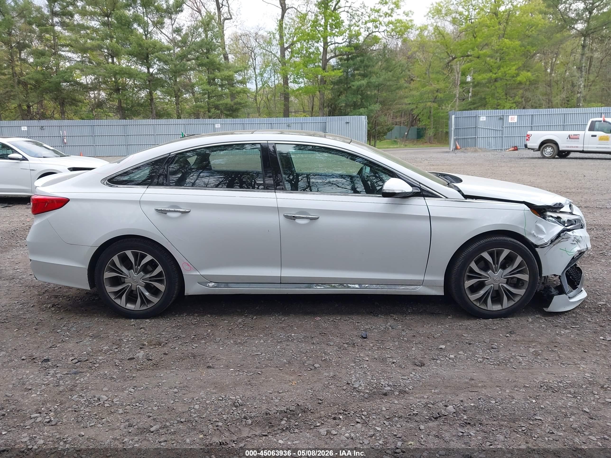 2015 Hyundai Sonata Limited 2.0t White vin: 5NPE34AB2FH112525
