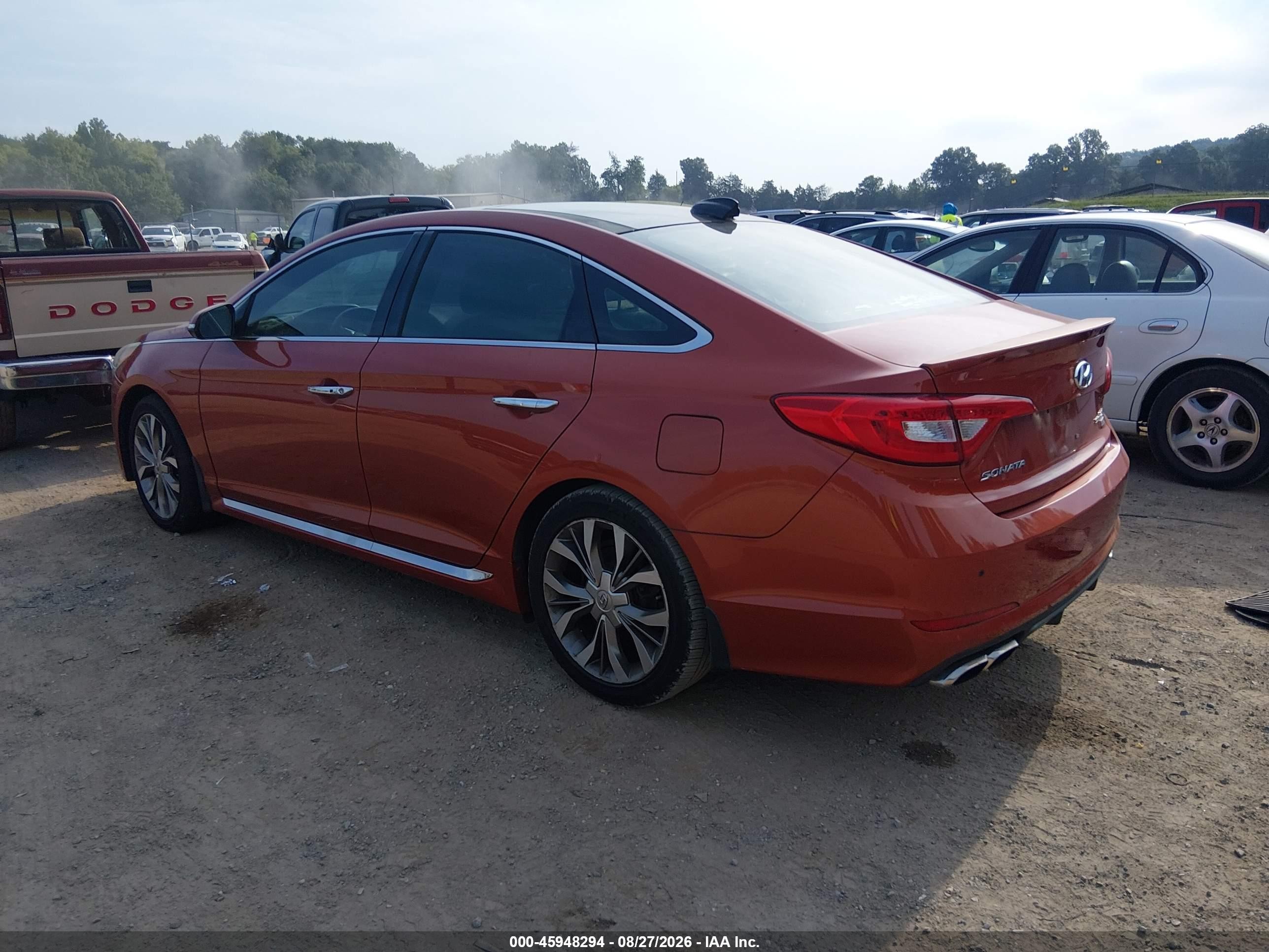 2015 Hyundai Sonata Limited 2.0t Orange vin: 5NPE34AB2FH115053