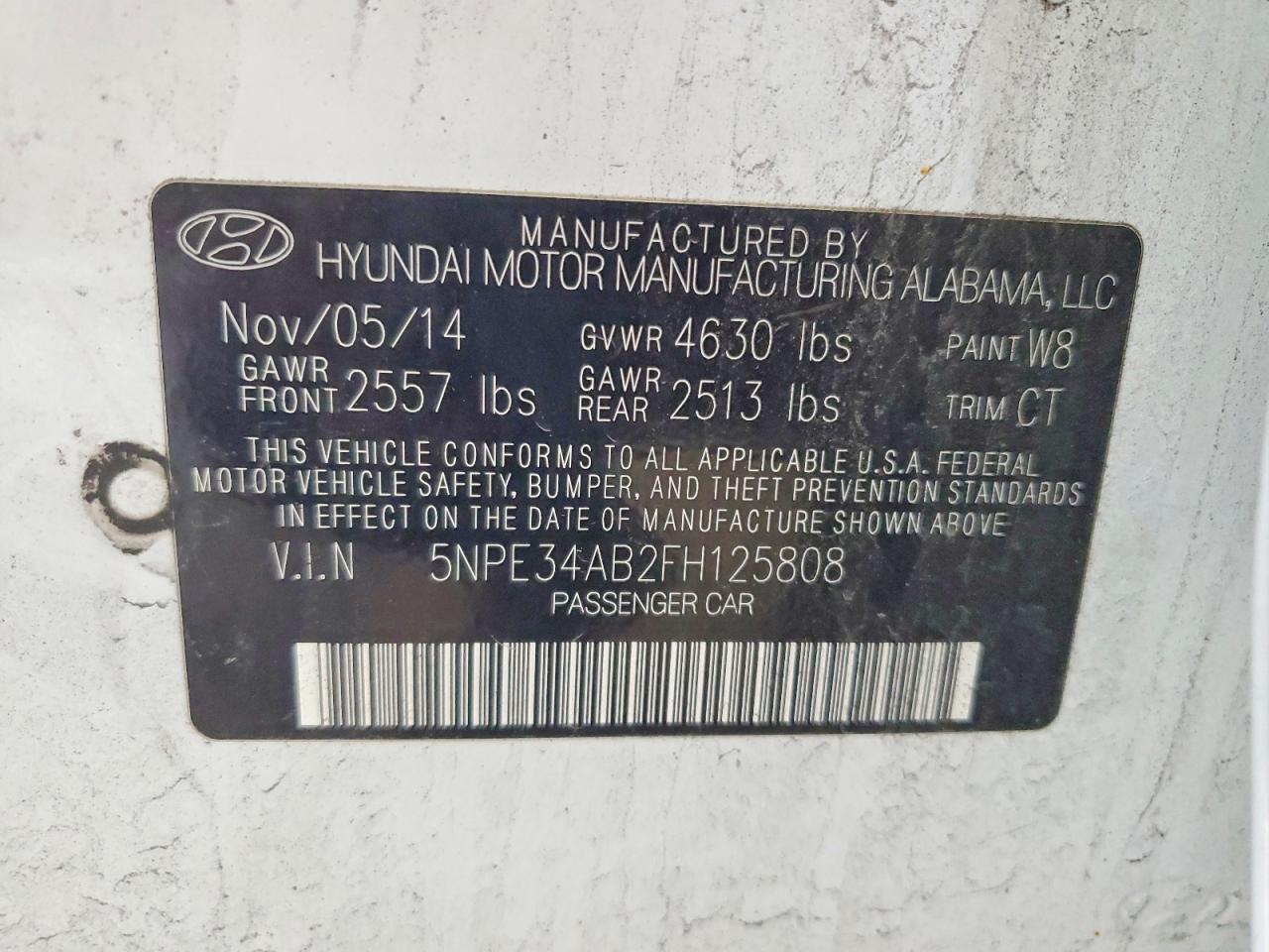 2015 Hyundai Sonata Limited 2.0t White vin: 5NPE34AB2FH125808