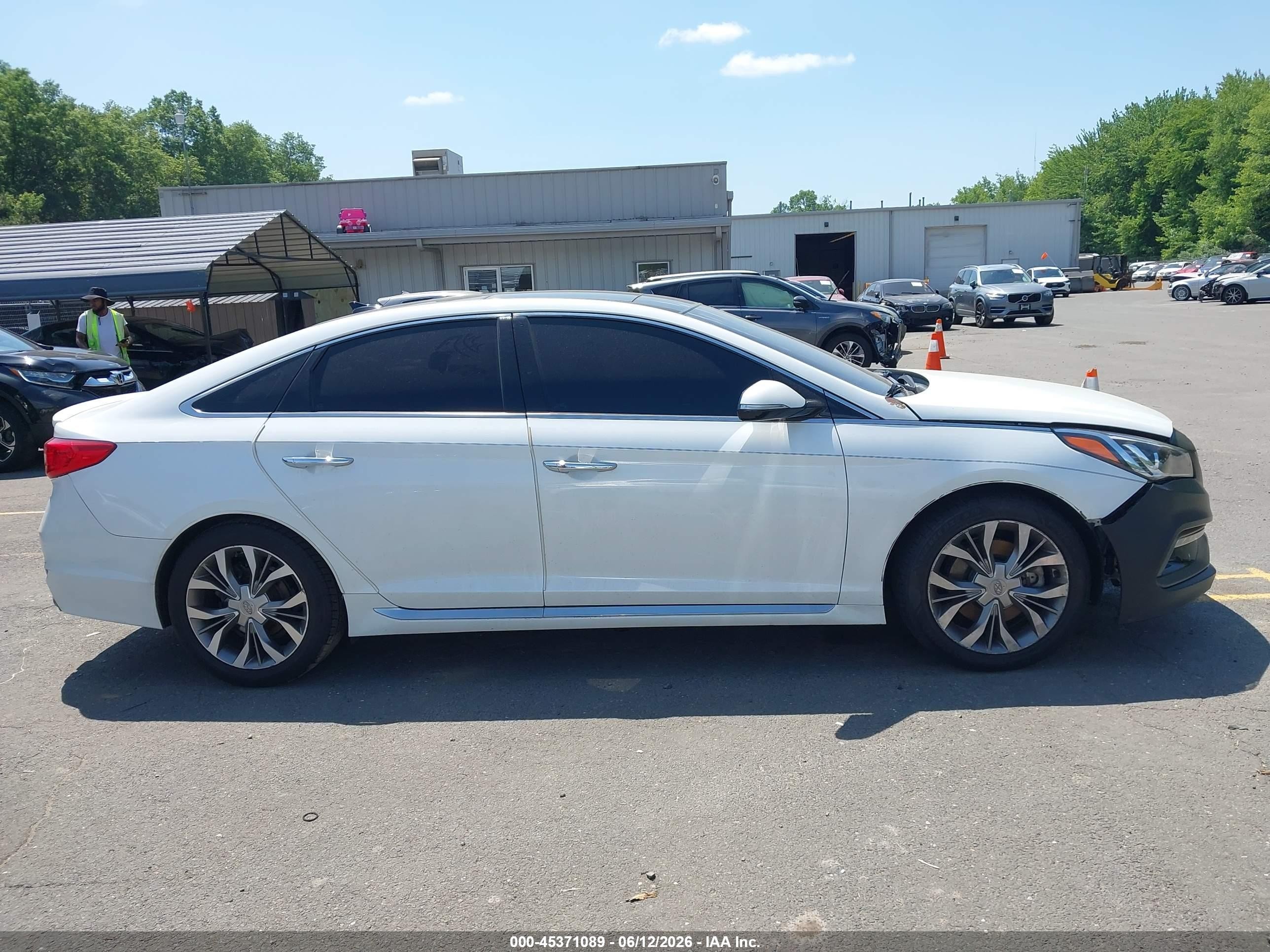 2015 Hyundai Sonata Limited 2.0t White vin: 5NPE34AB2FH126442