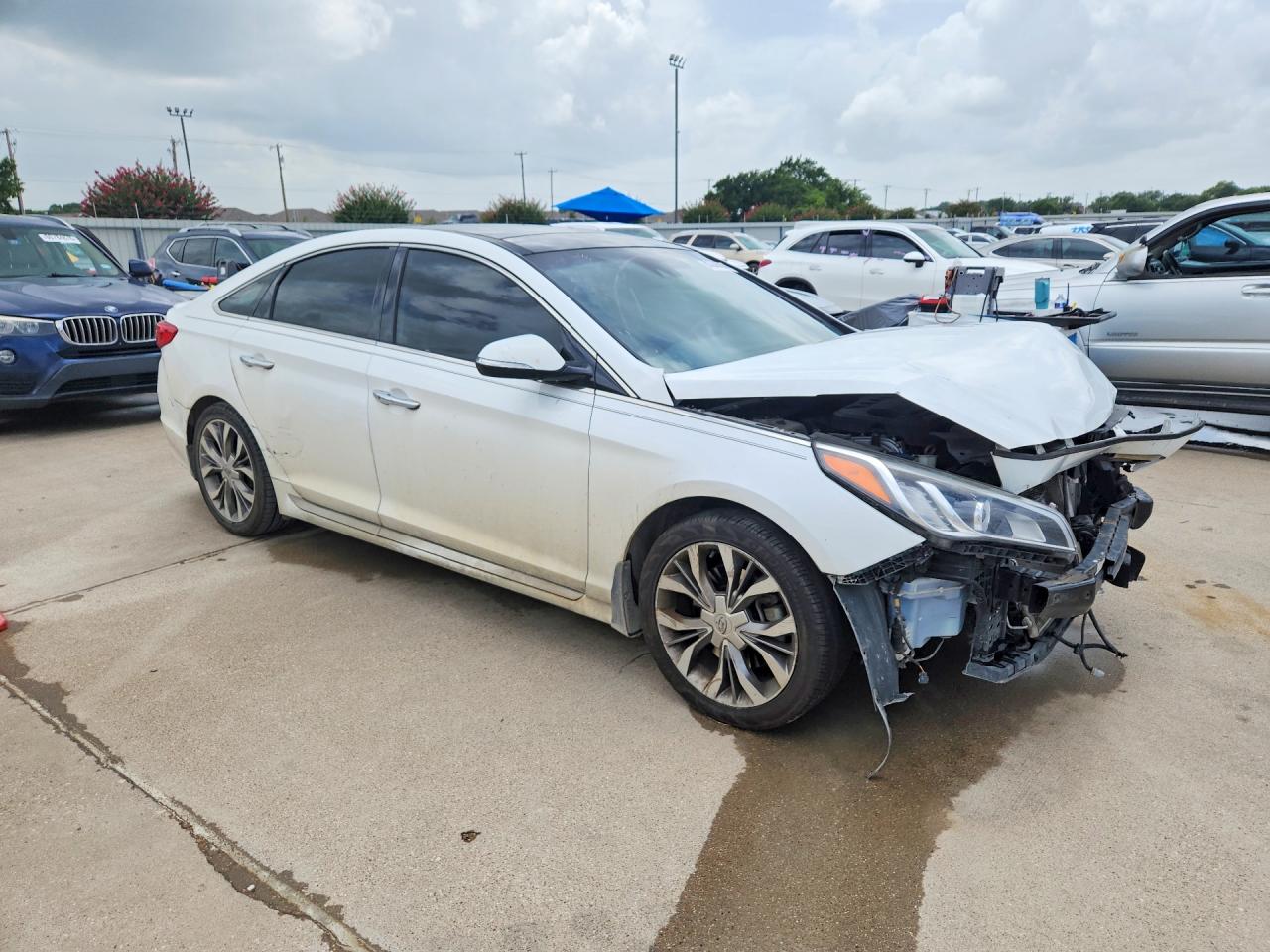 2015 Hyundai Sonata Limited 2.0t White vin: 5NPE34AB2FH149672