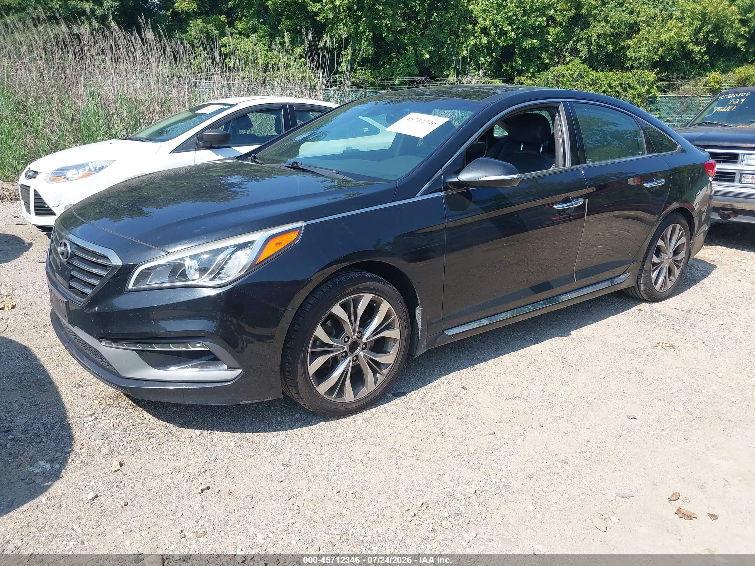 2015 Hyundai Sonata Limited 2.0t Black vin: 5NPE34AB2FH150269
