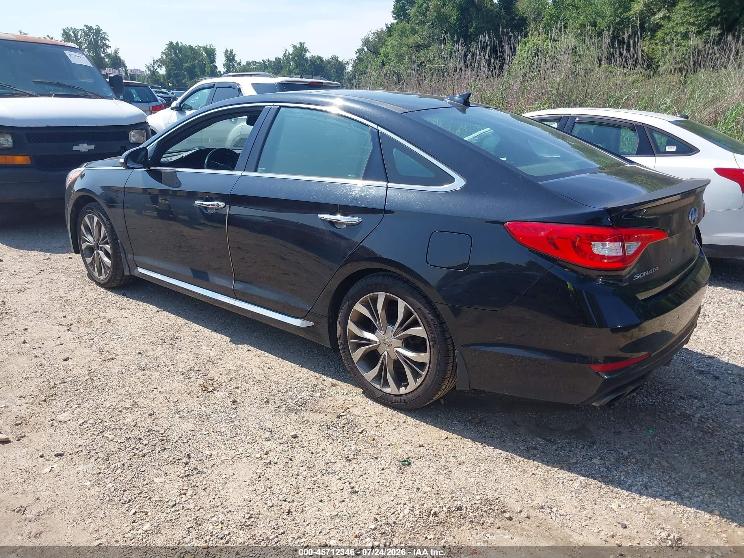 2015 Hyundai Sonata Limited 2.0t Black vin: 5NPE34AB2FH150269