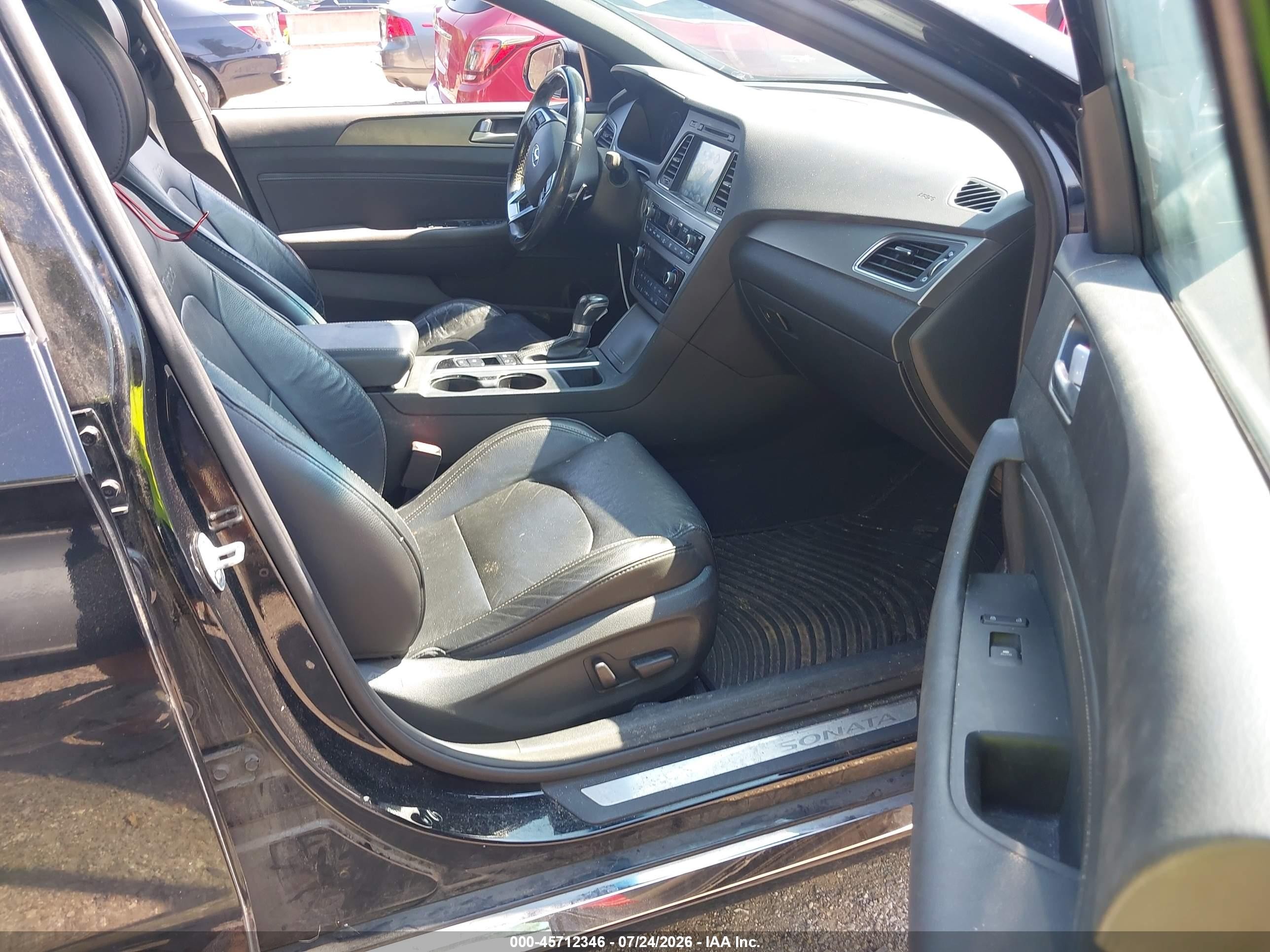 2015 Hyundai Sonata Limited 2.0t Black vin: 5NPE34AB2FH150269