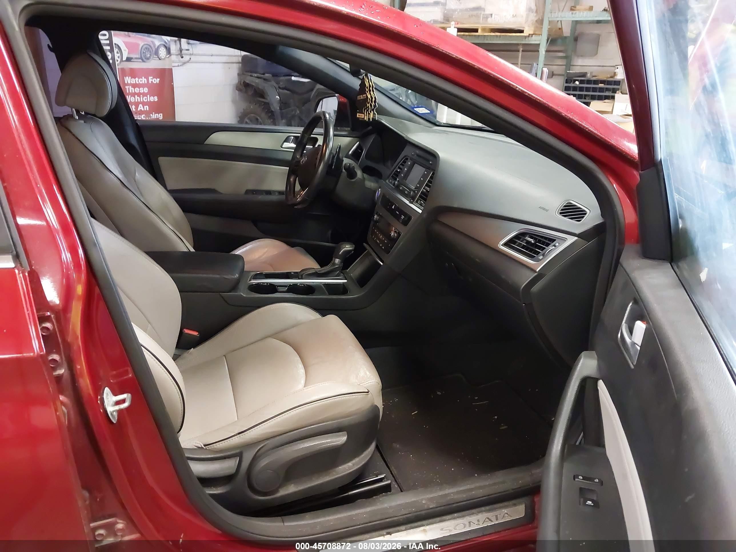 2015 Hyundai Sonata Sport 2.0t Красный vin: 5NPE34AB2FH157352