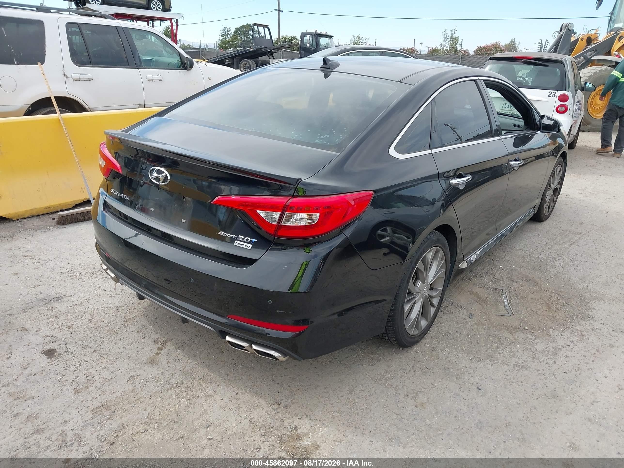 2015 Hyundai Sonata Limited 2.0t Black vin: 5NPE34AB2FH253627