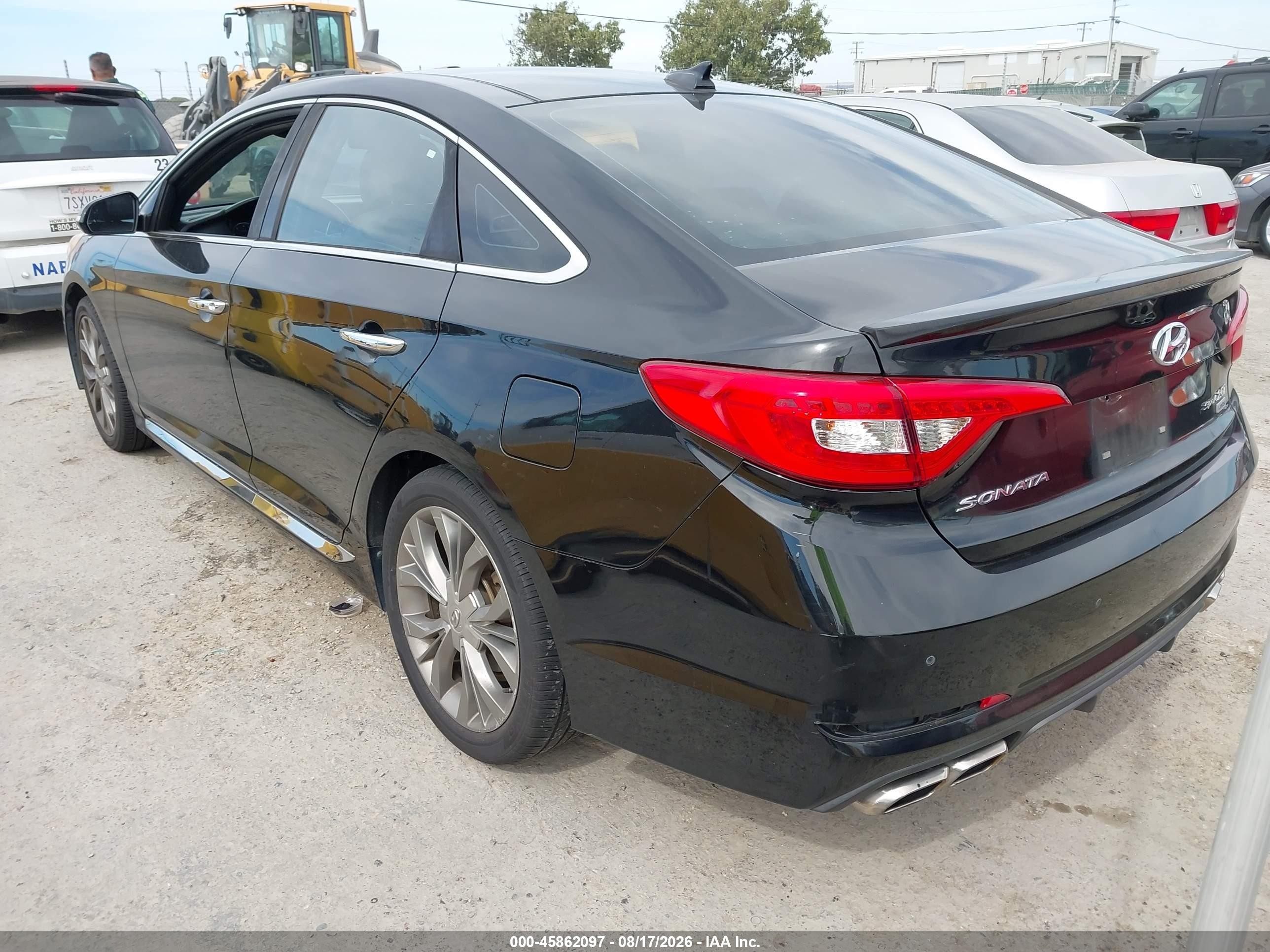 2015 Hyundai Sonata Limited 2.0t Black vin: 5NPE34AB2FH253627