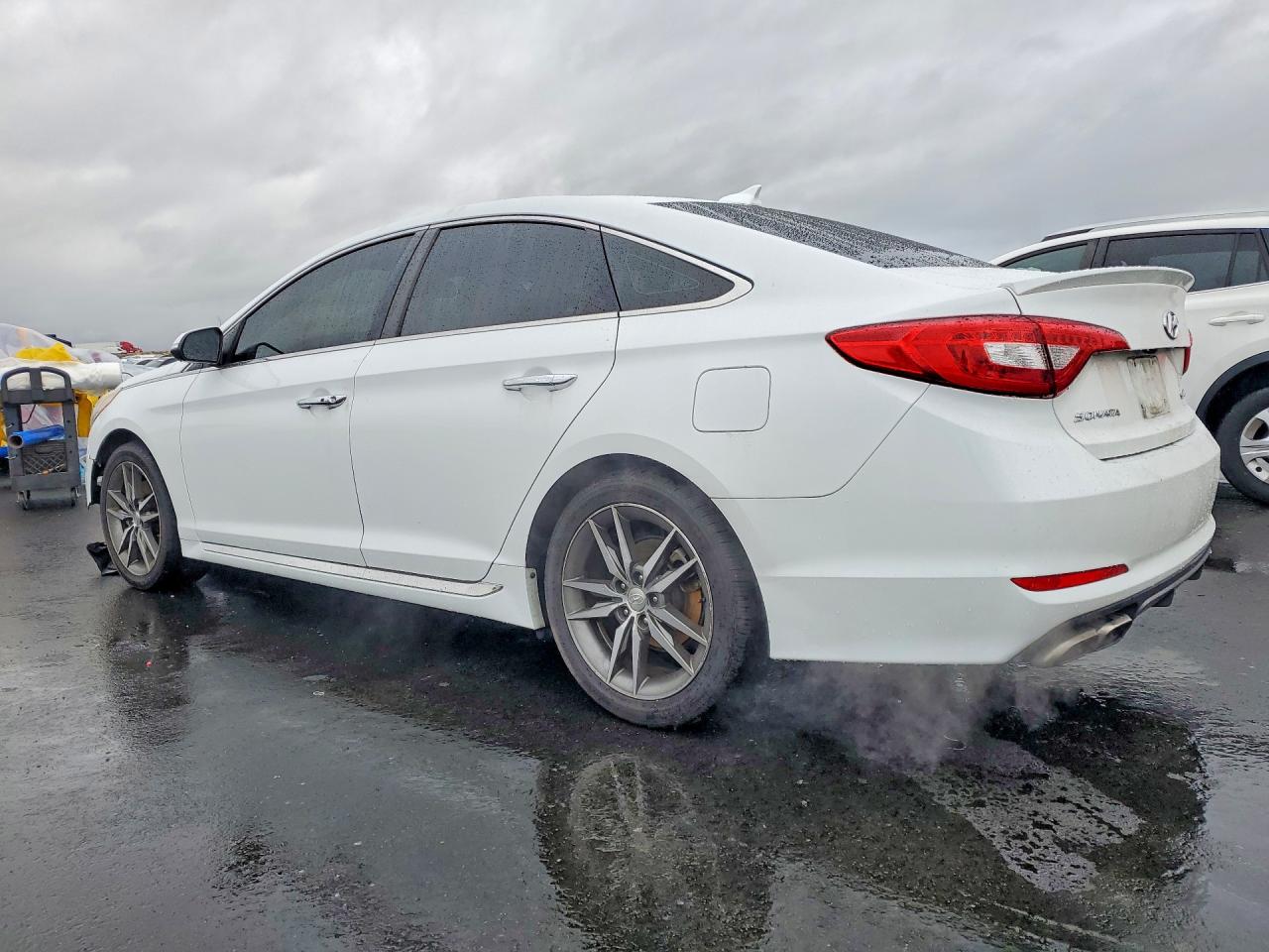 2015 Hyundai Sonata Sport White vin: 5NPE34AB3FH043151