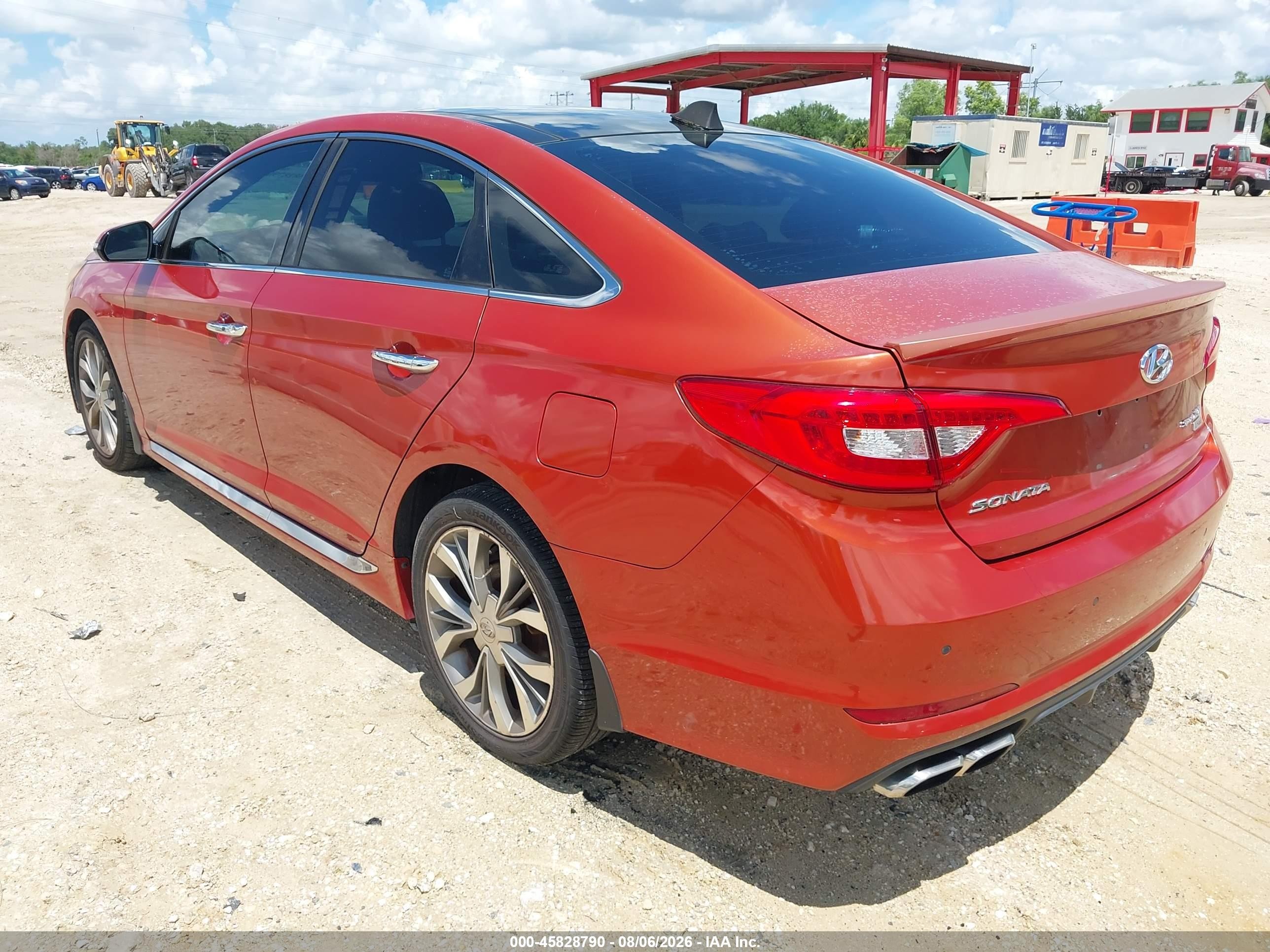 2015 Hyundai Sonata Limited 2.0t Orange vin: 5NPE34AB3FH116955