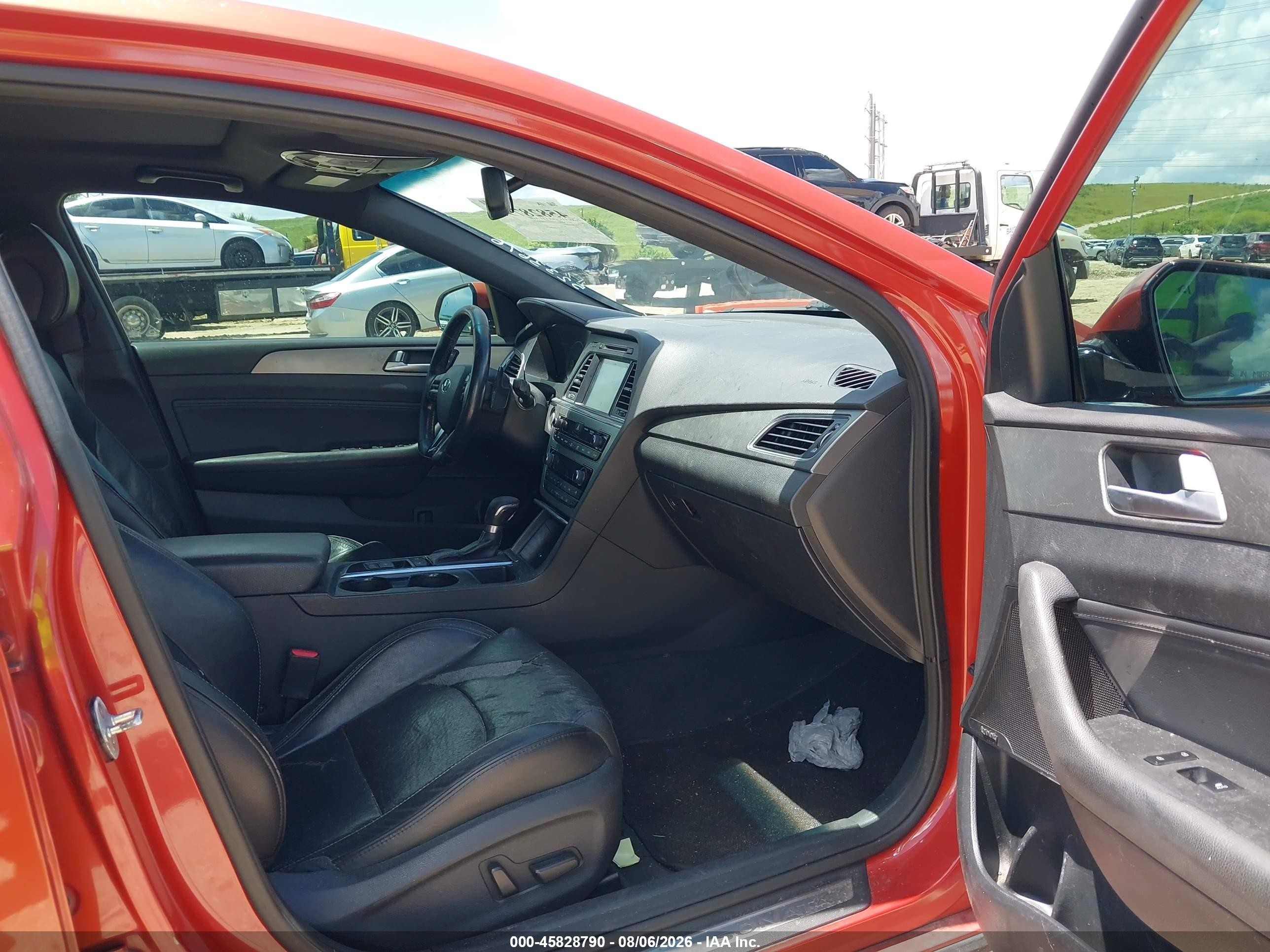 2015 Hyundai Sonata Limited 2.0t Orange vin: 5NPE34AB3FH116955