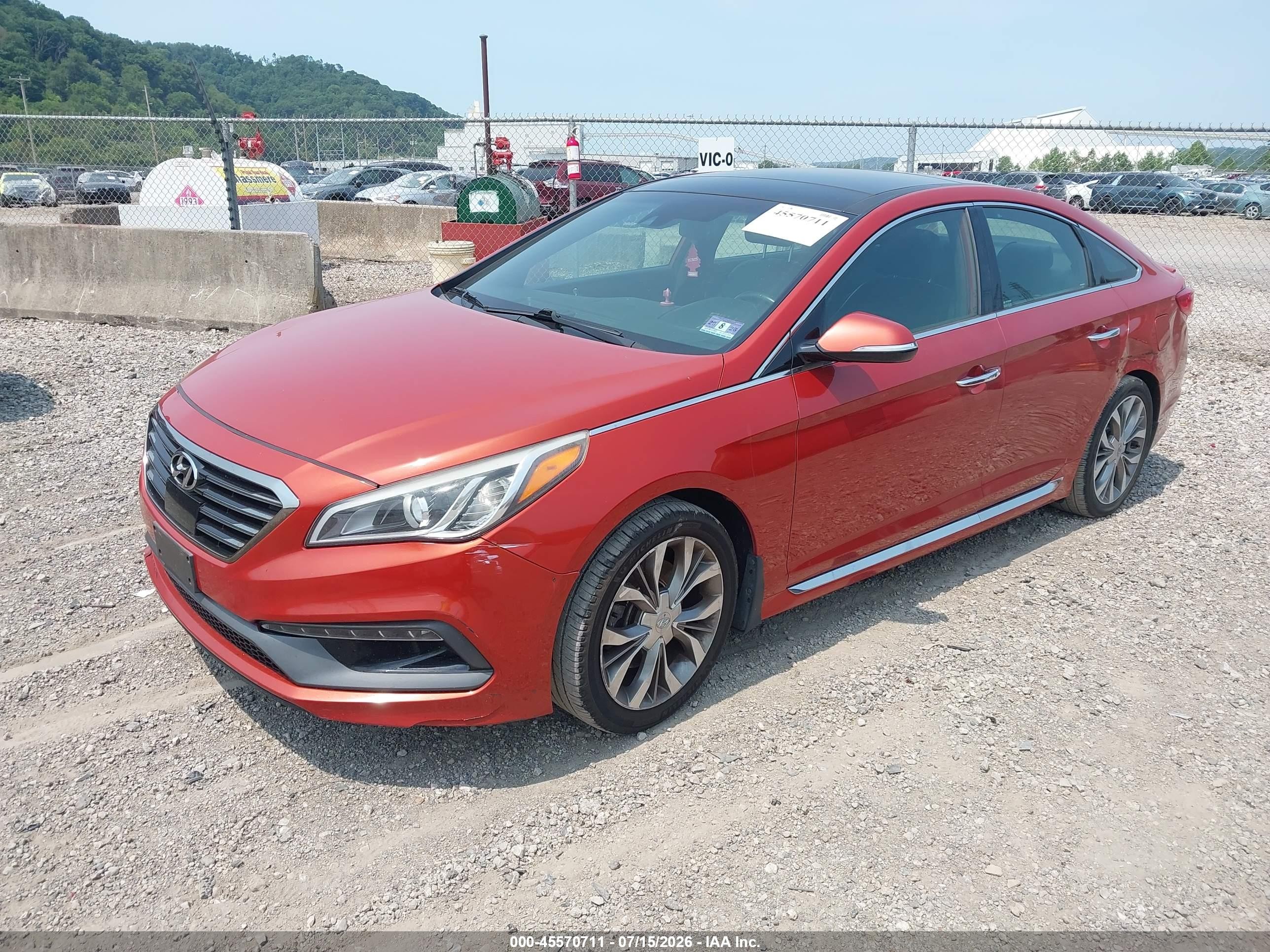 2015 Hyundai Sonata Limited 2.0t Orange vin: 5NPE34AB3FH134159